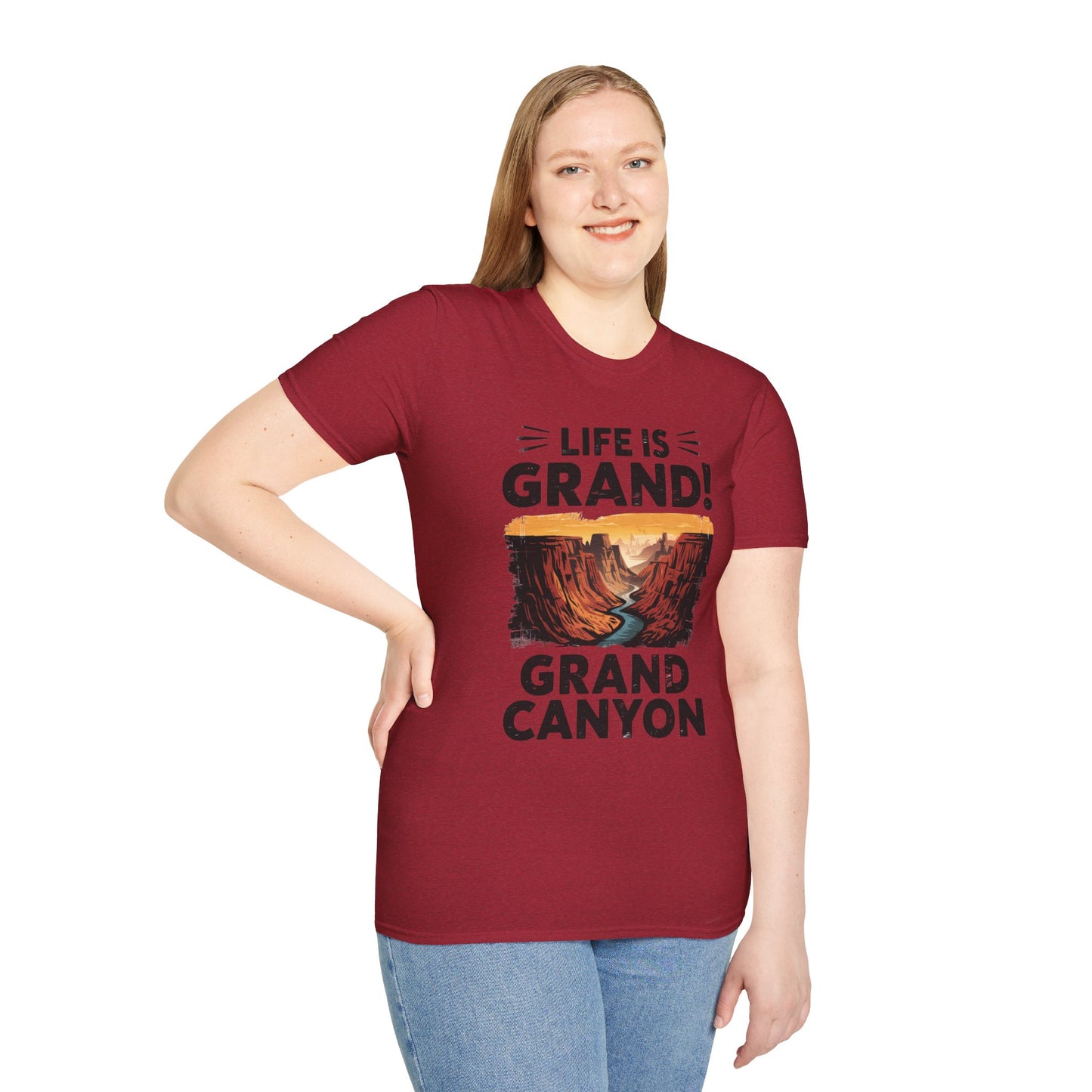 Life is Grand T-Shirt – Grand Canyon Graphic Tee | Funny National Park Shirt | Arizona Souvenir | Unisex Hiking Travel Gift Tee