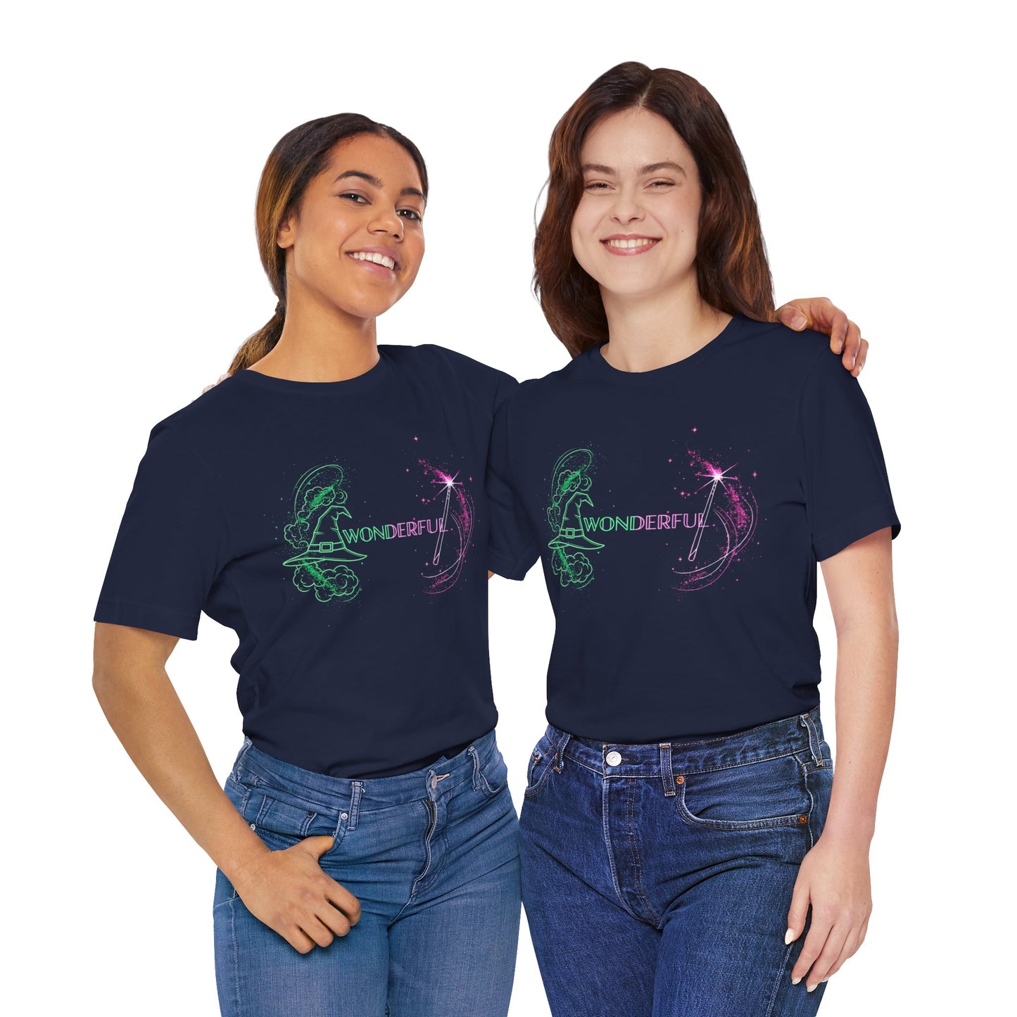 Wonderful Broadway Inspired T-Shirt, Magical Theater Graphic Tee, Green And Pink Sparkle Design, Unisex Gift For Musical Fans And Performers