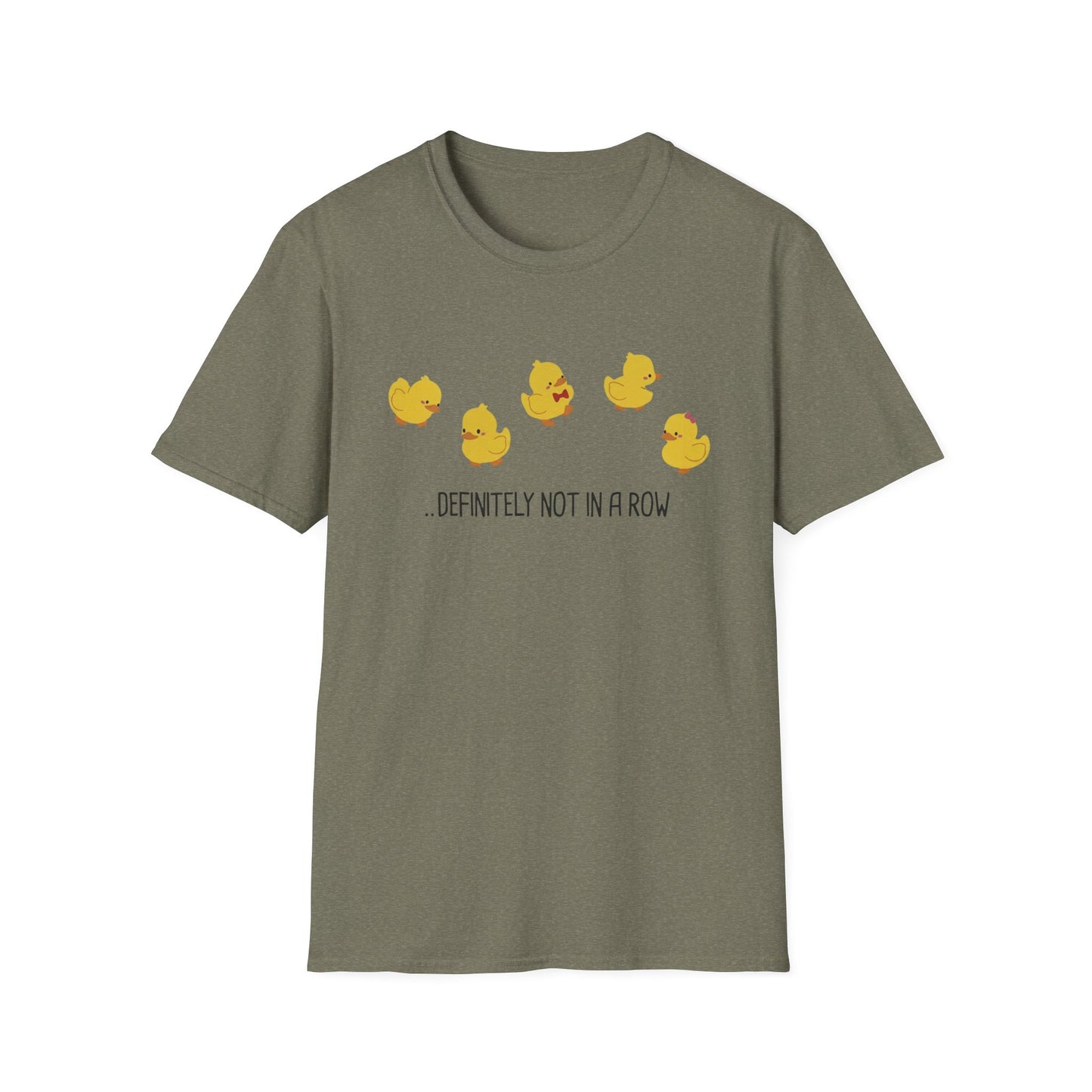 Funny “Definitely Not in a Row” Ducks Shirt, Cute Humor T-Shirt, Relatable Tee for Women & Men, Great Gift for Moms, Teachers, or Friends