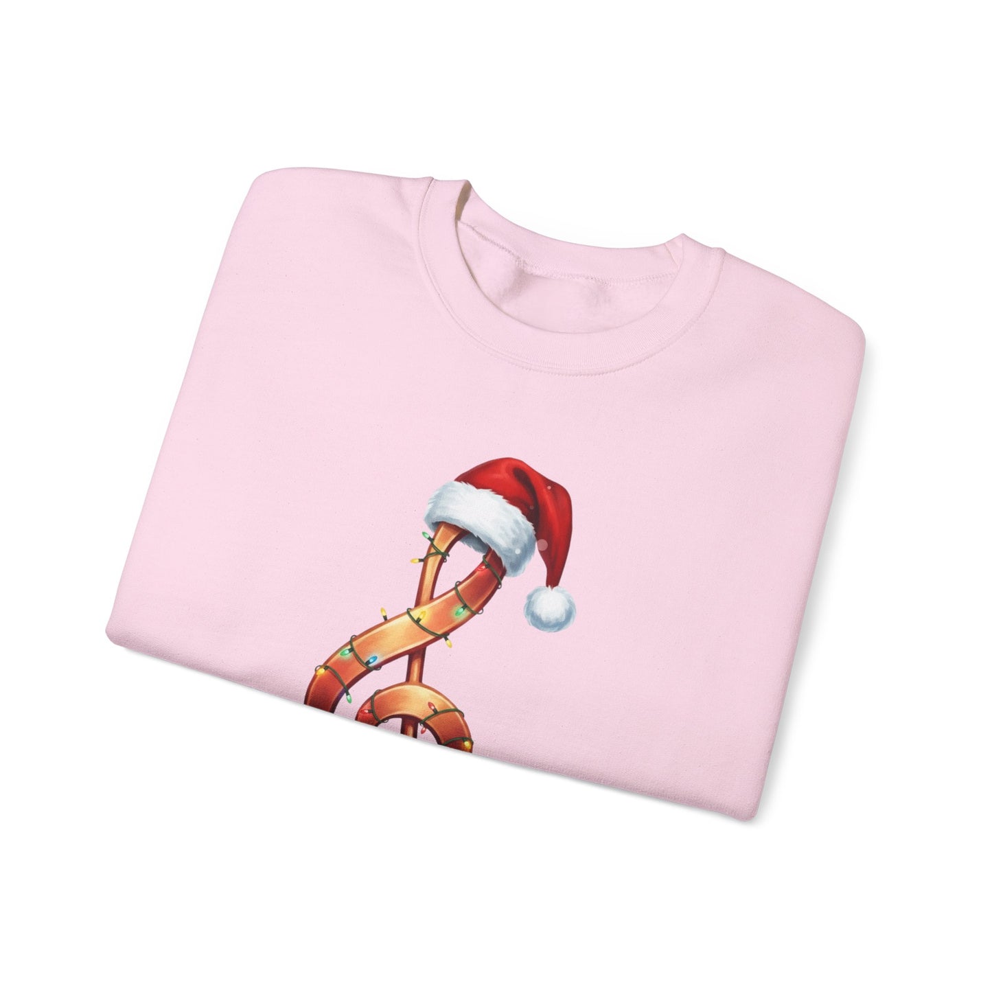 Christmas treble clef sweatshirt, music note Santa hat shirt, Christmas lights music lover sweater, musician holiday crewneck, Xmas gift