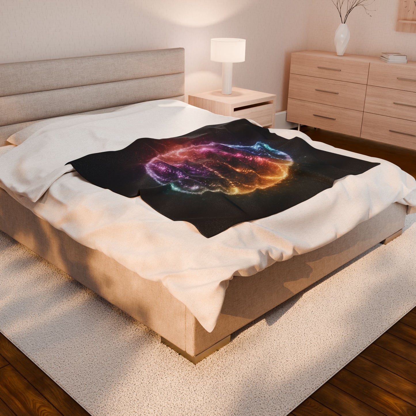 Easter Egg Blanket Bioluminescent Easter Egg Throw Decor Blanket Easter Decoration