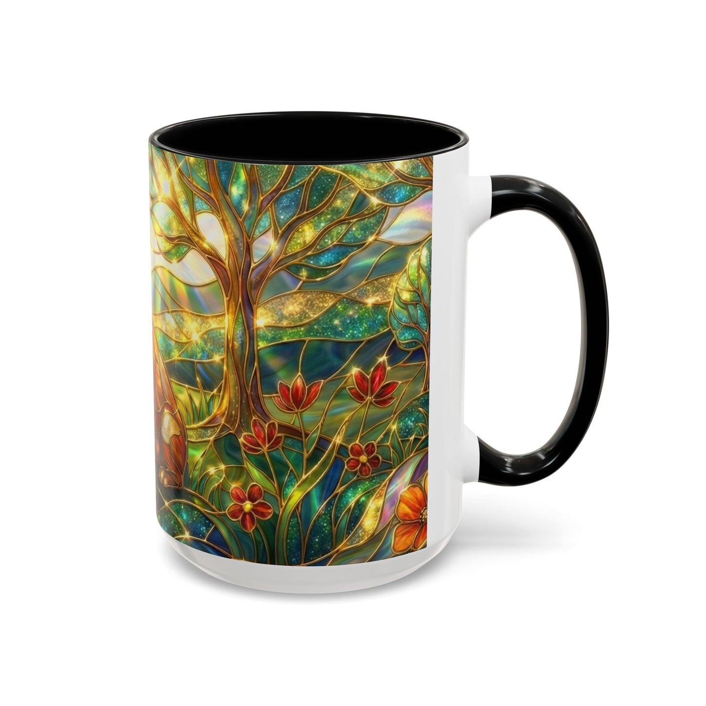 Stained Glass French Bulldog Mug, Frenchie Dog Coffee Mug, Dog Lover Gift Cup, Colorful Art Nouveau Dog Mug, Pet Lover Gift
