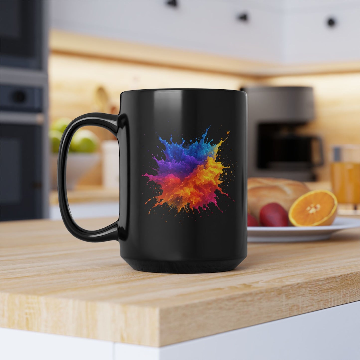 Color Splash Art Mug - Abstract Paint Splash Coffee Cup - Bright Bold Colorful Mug - Artist Gift Idea - Creative Vibe Mug 11oz 15oz
