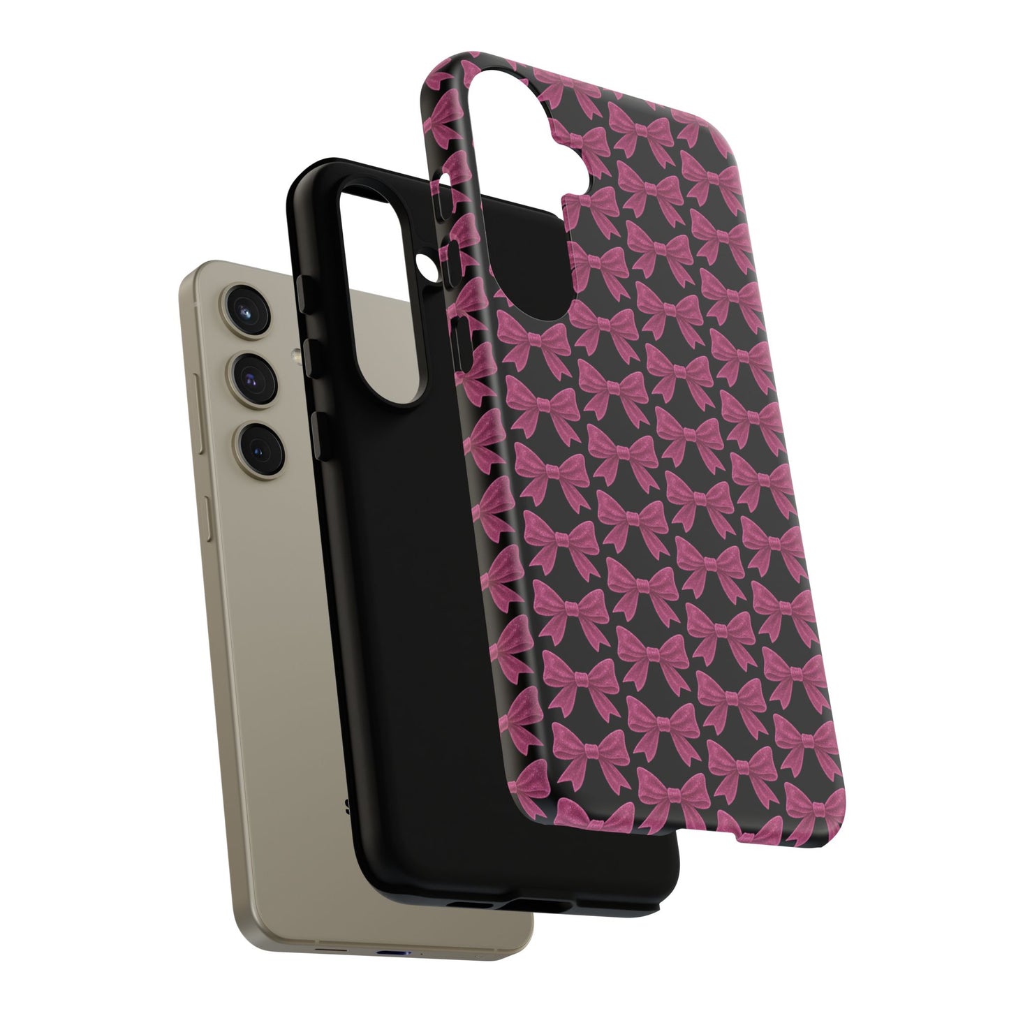 Pink Bow Samsung Case Coquette Aesthetic Phone Cover Cute Girly Phone Case Glossy Y2K Accessory Kawaii Samsung Case Gift