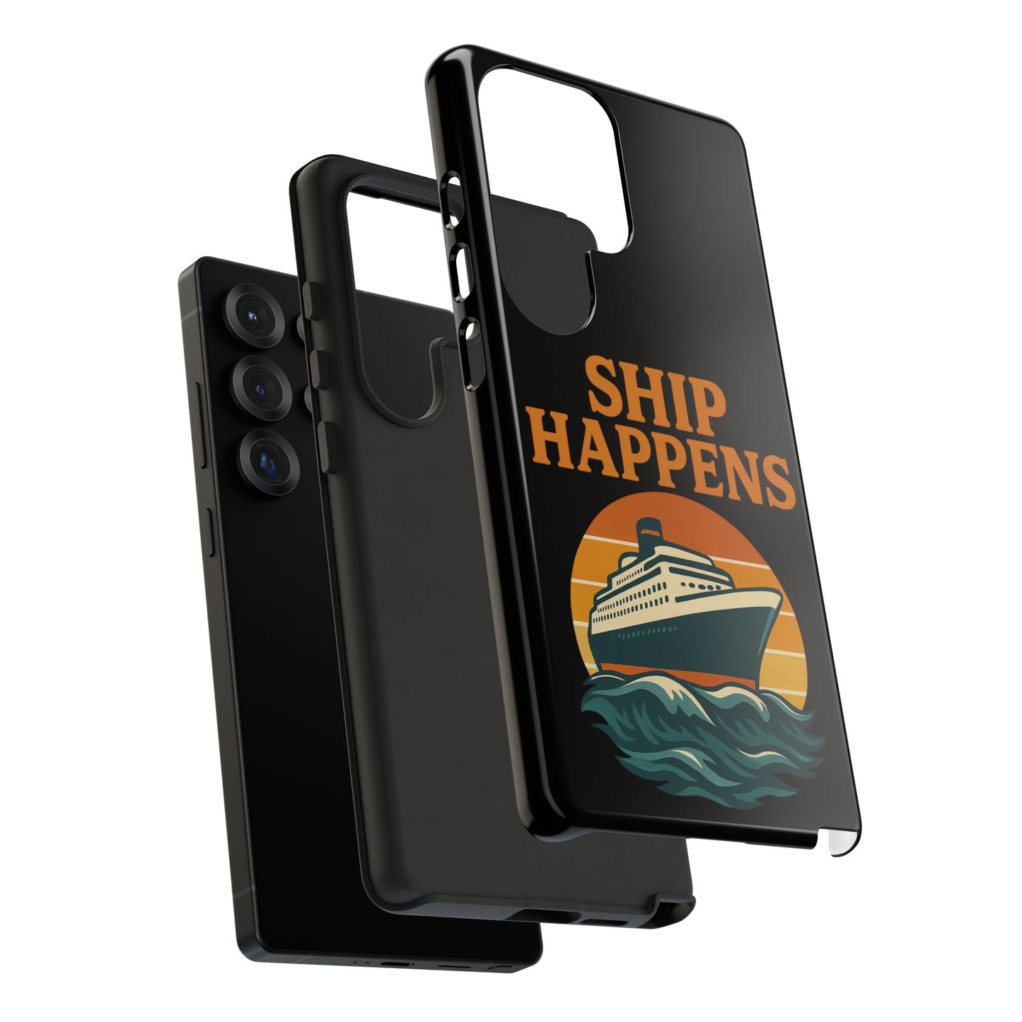 Samsung Case - Ship Happens Sunset Cruise Ship Nautical Phone Case Travel Accessory Gift for Travel Lovers Cruise Case