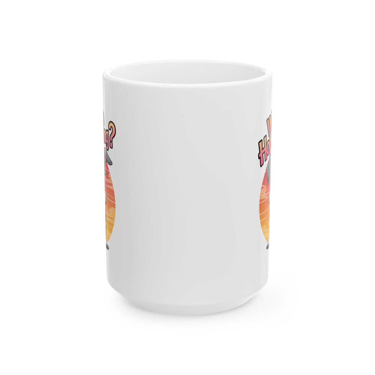 What’s Hoppening Funny Bunny Mug – Cute Rabbit Coffee Cup with Easter Pun, Dishwasher Safe Ceramic, Hilarious Gift for Animal Lovers & Friends