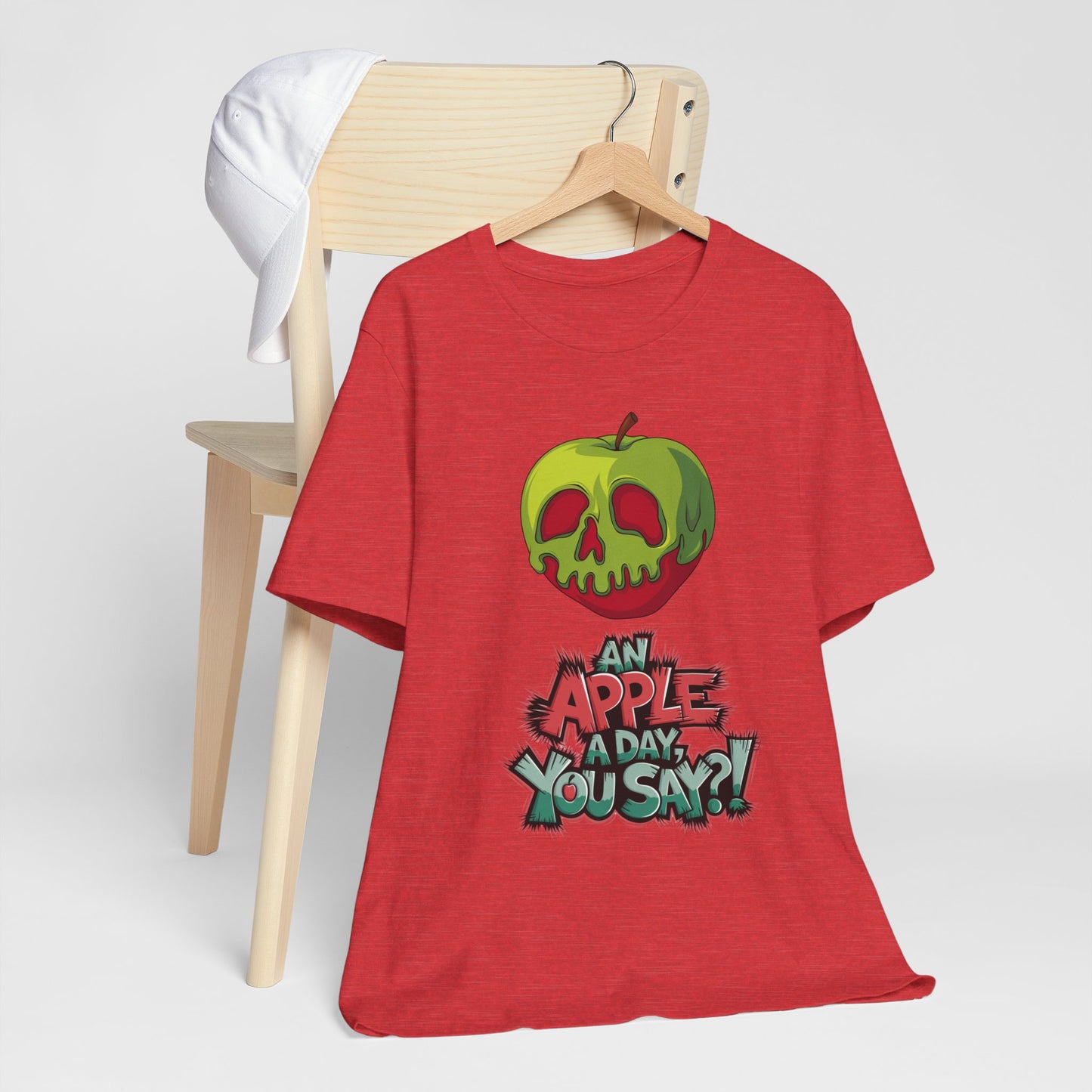 Funny Apple Skull Shirt – An Apple A Day You Say? – Grunge Fruit Tee – Y2K Nostalgia T‑Shirt – Gift for Fruit Lovers