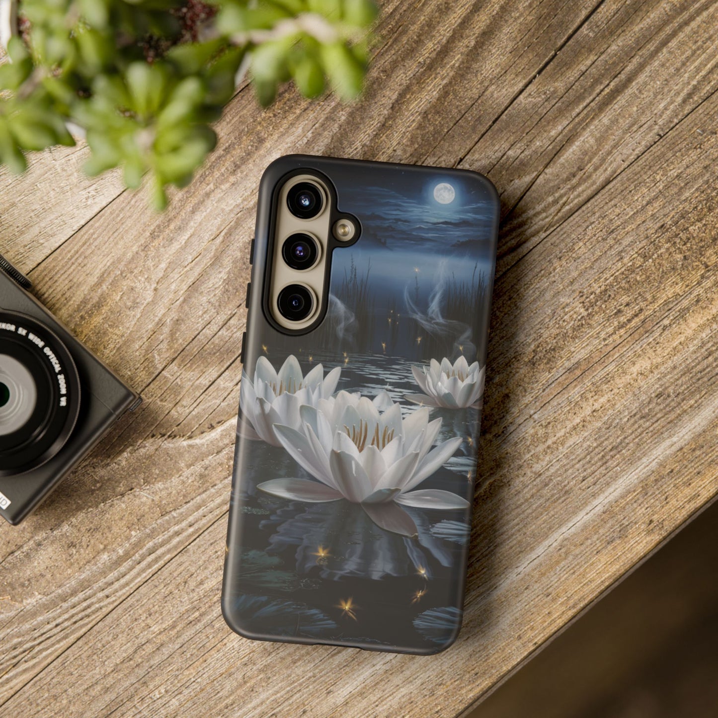 Samsung Galaxy Tough Case - Water Lillies Moonlit Sky Phone Cover