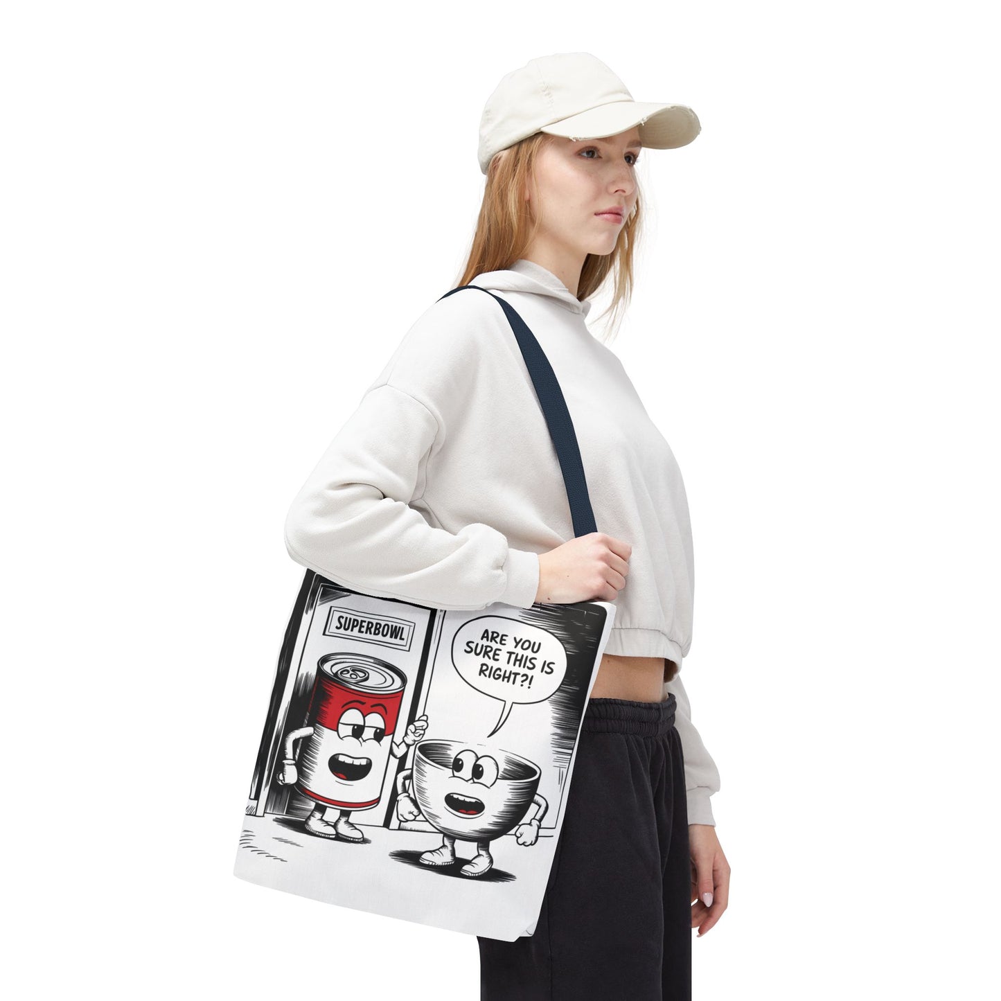 Tote Bag - Comic Superbowl Soup Design