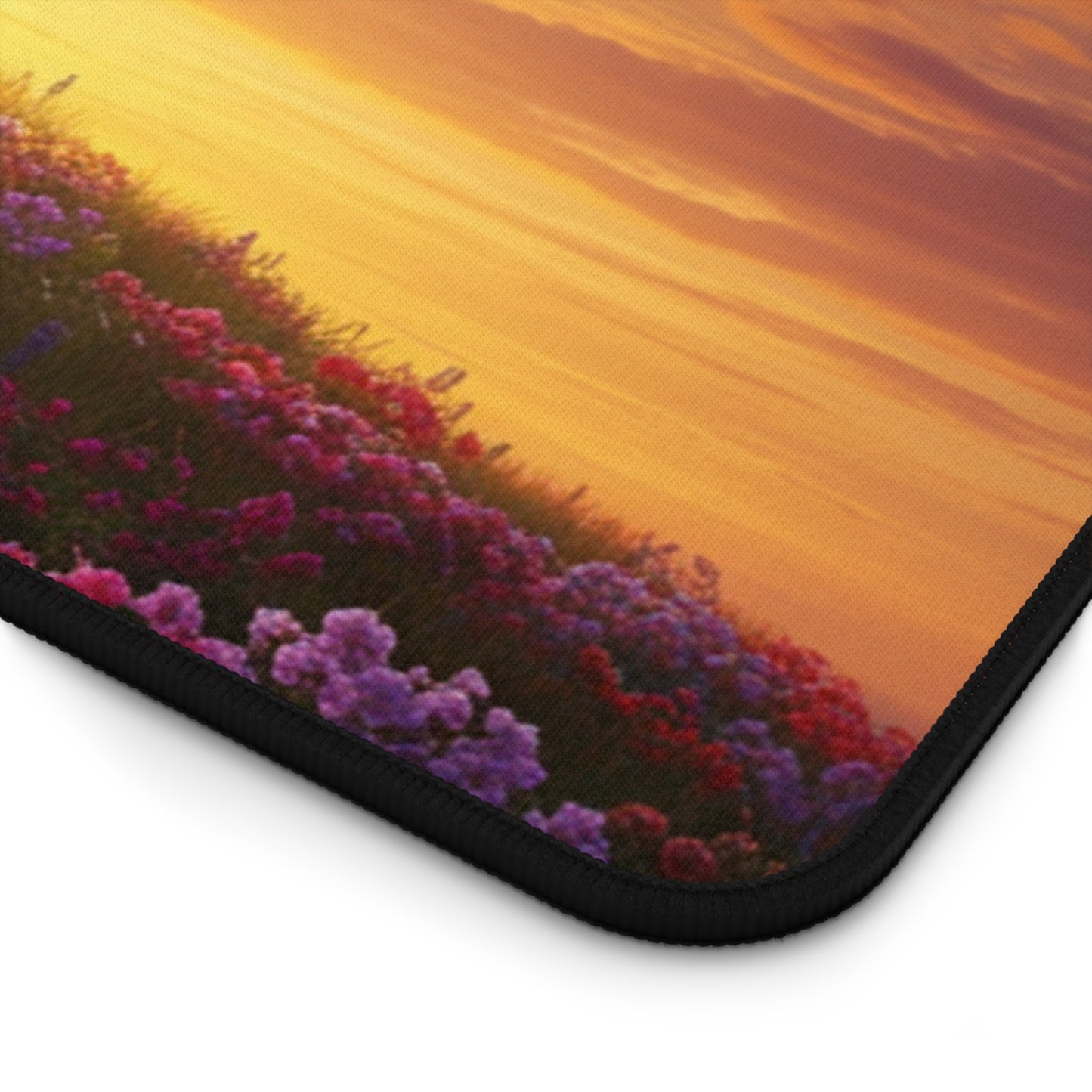 Desk Mat - Cross on a Hill DaVinci Style Christian Mouse Pad Religious Decor Spiritual Desk Mat Gift for Believers