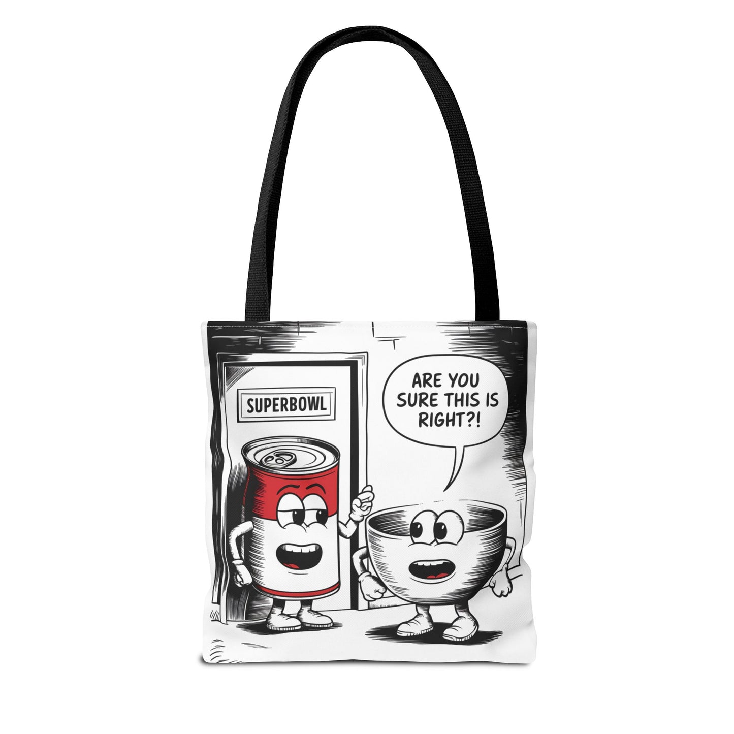 Tote Bag - Comic Superbowl Soup Design
