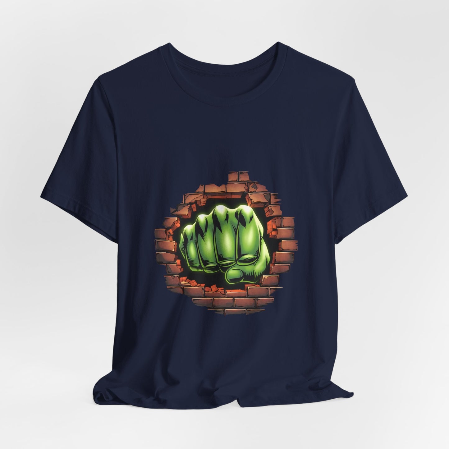 Green Hero Fist Graphic Tee – Superhero Shirt, Comic Pop Art, Gamer Gift, Y2K Dopamine Aesthetic, Funny Nerd Fashion, Unisex T‑shirt