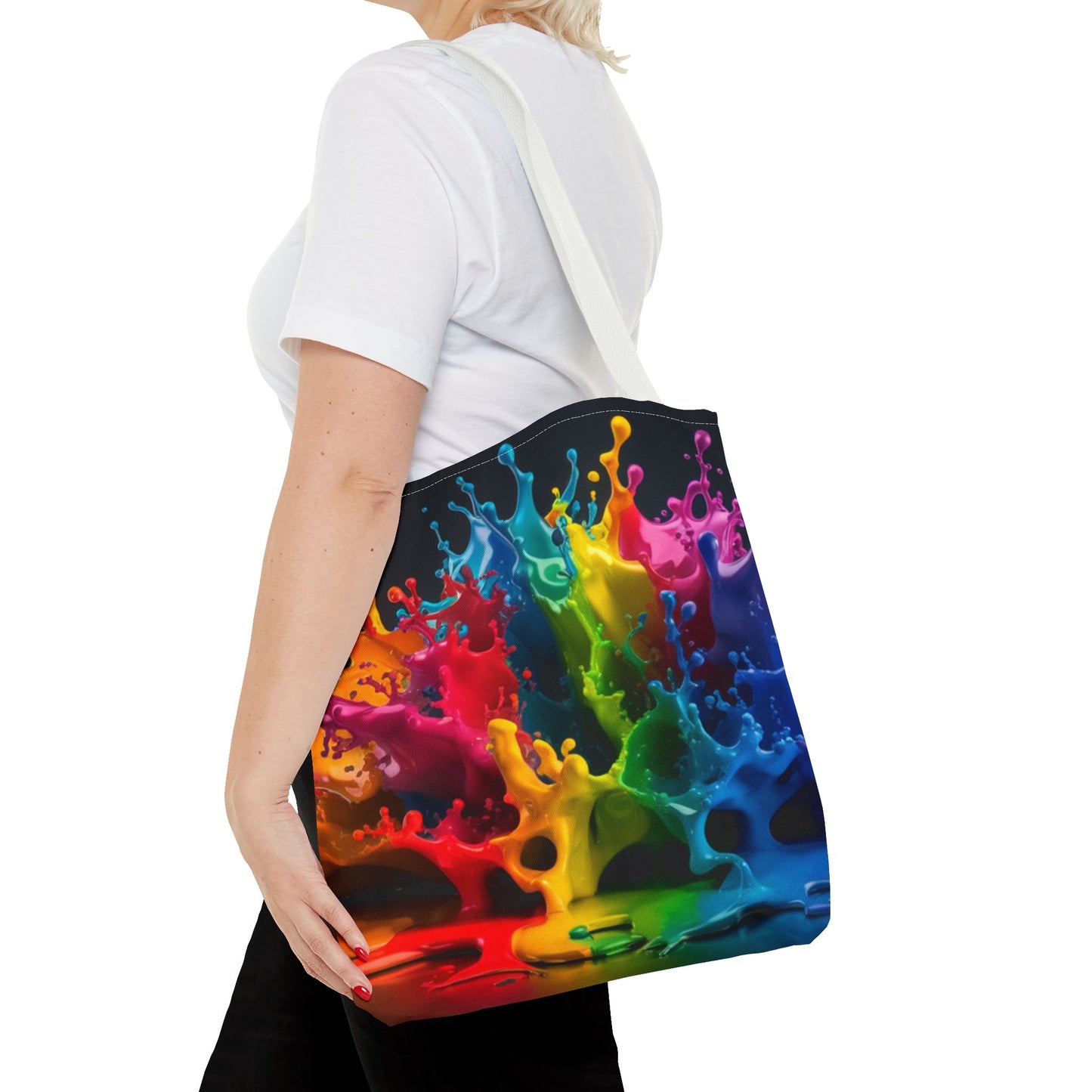 Colorful Splash Tote Bag - Vibrant Art for Every Occasion