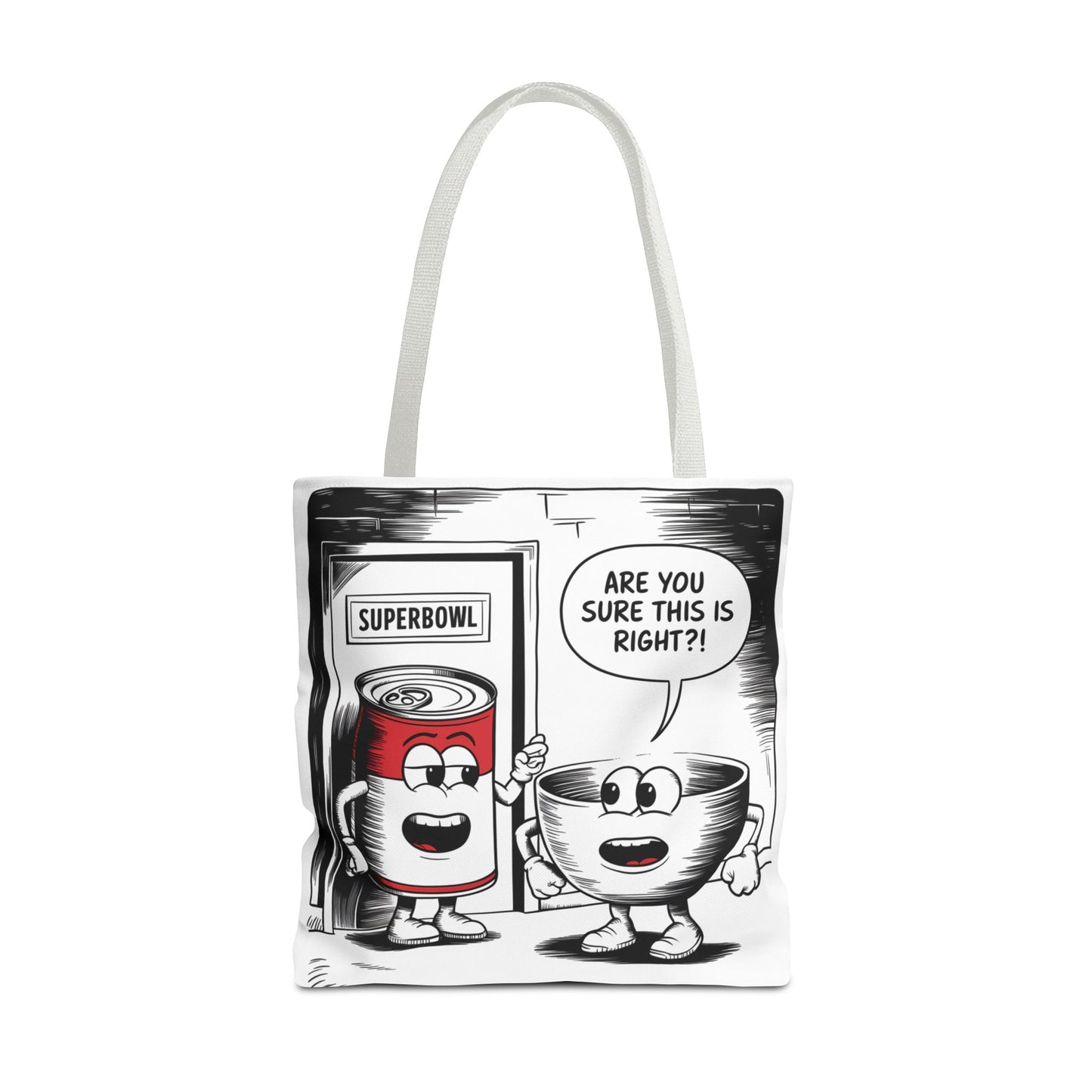 Tote Bag - Comic Superbowl Soup Design