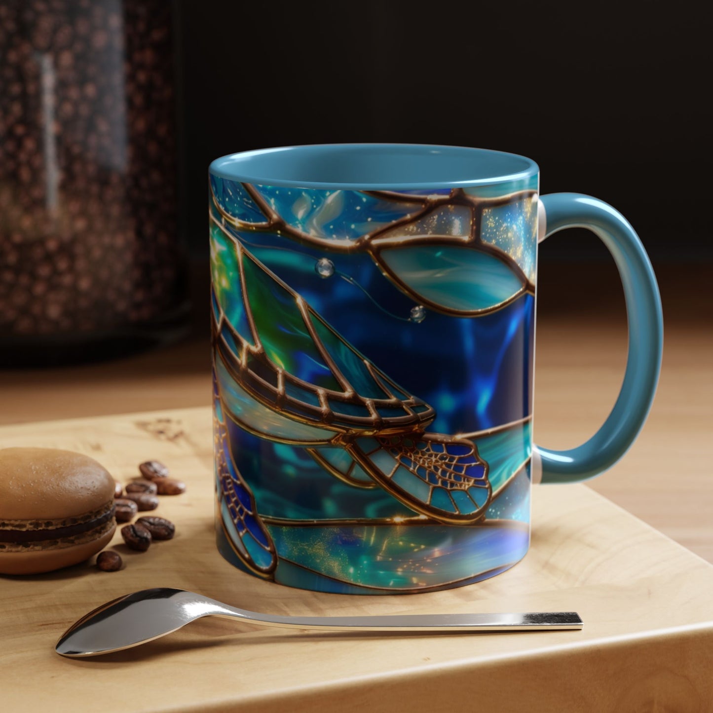 Stained Glass Sea Turtle Mug, Ocean Turtle Coffee Cup, Coastal Beach Mug Gift, Marine Life Art Cup, Sea Lover Gift, Ocean Wildlife Mug