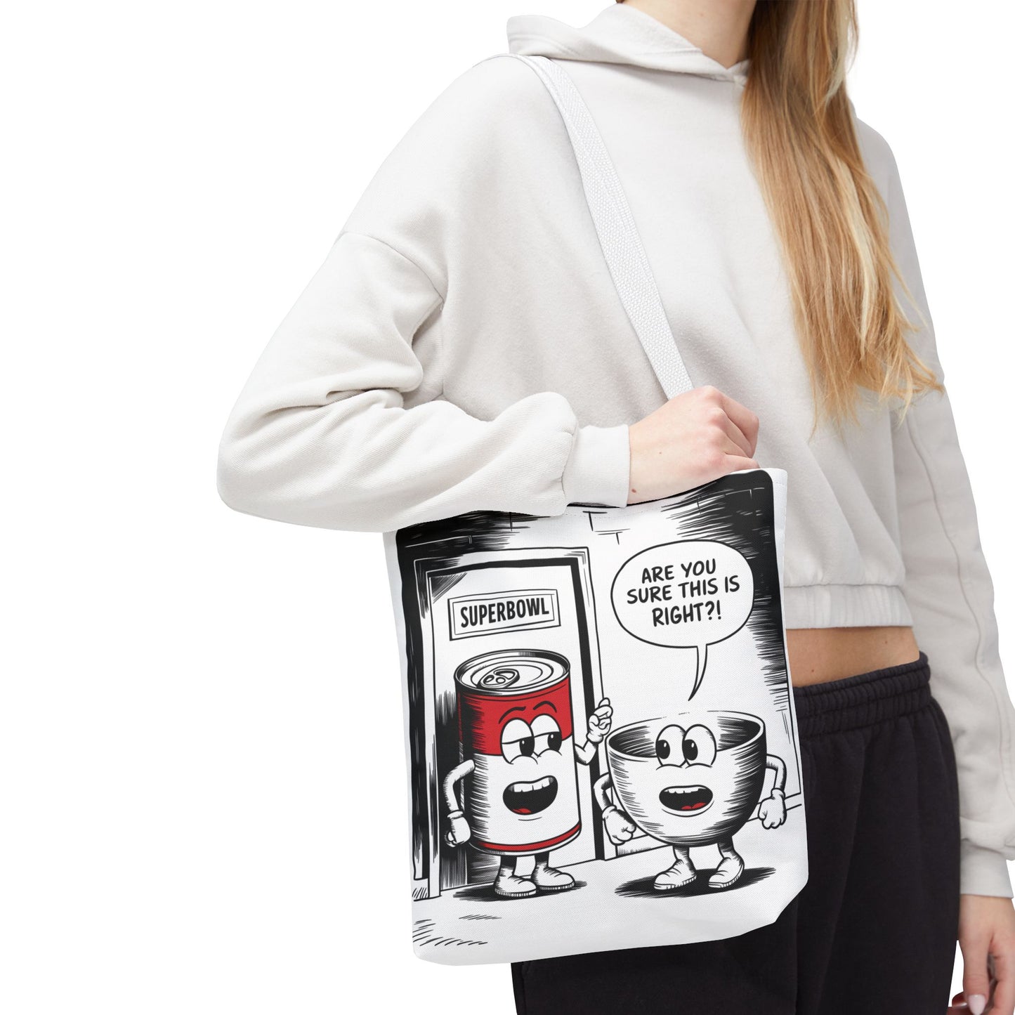 Tote Bag - Comic Superbowl Soup Design
