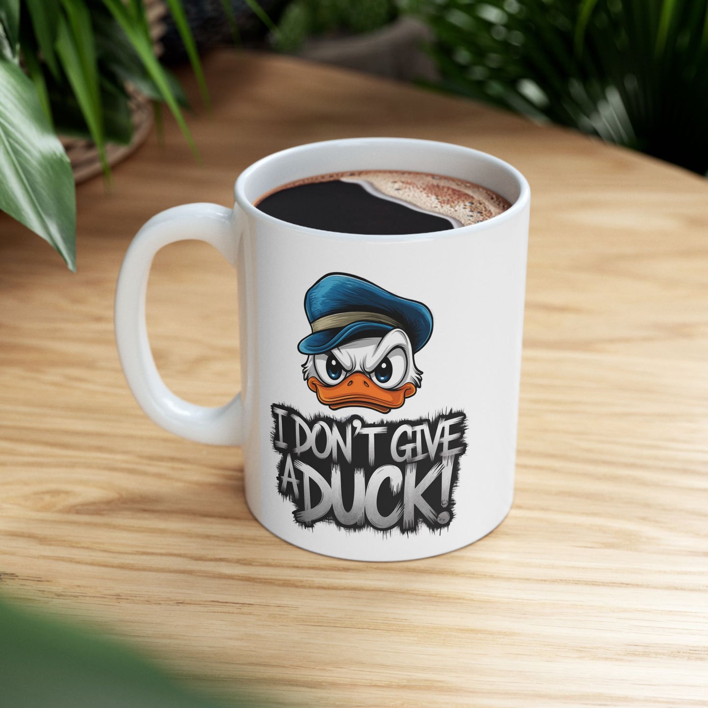I Don’t Give a Duck Mug | Sassy Duck Coffee Cup | Funny Pun Gift | Adult Humor Mug | Bold Cartoon Animal Drinkware | 11oz & 15oz