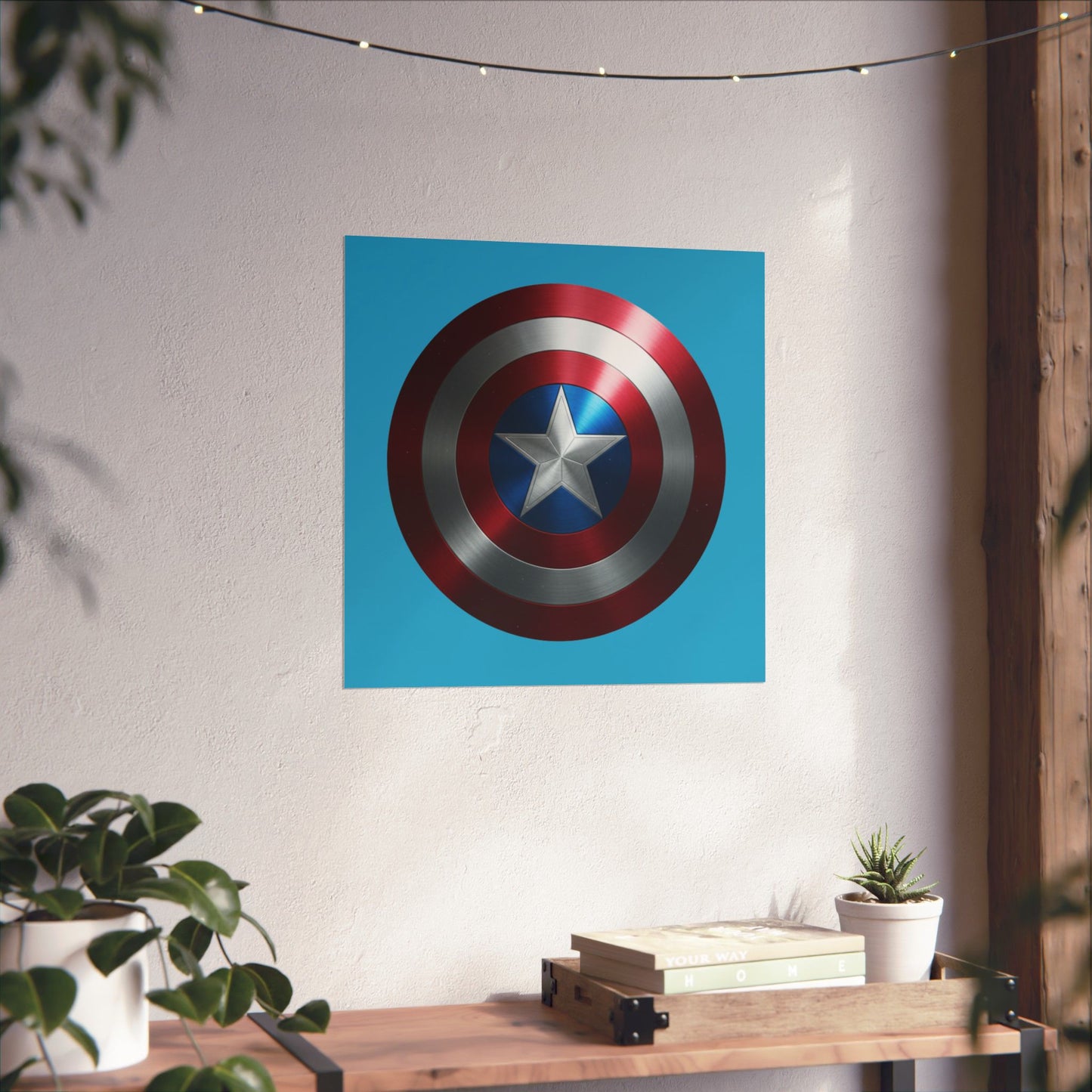 Superhero Shield Matte Vertical Poster - Marvel-Inspired Wall Art for Fans