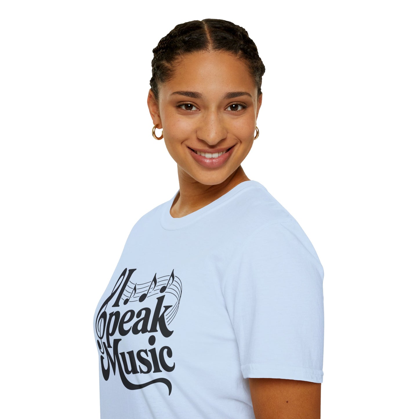 I Speak Music Shirt | Funny Music Lover T-Shirt | Gift for Musicians, Choir, Band Teachers & Music Students | Treble Clef Graphic Tee