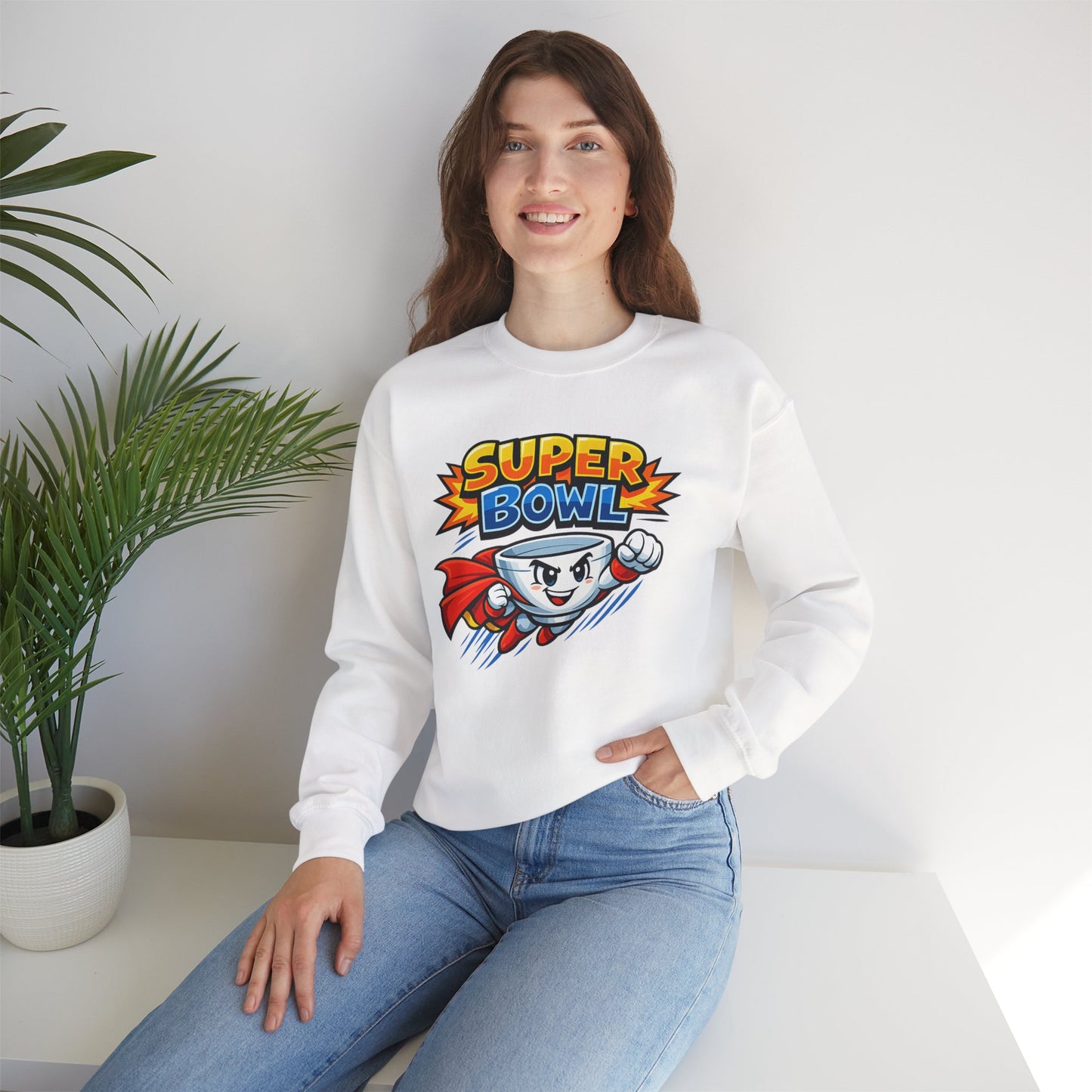 Super Bowl Sweatshirt, Funny Super Bowl Crewneck, Football Party Sweatshirt, Game Day Pullover, Bowl Pun Shirt, Unisex Graphic Crew