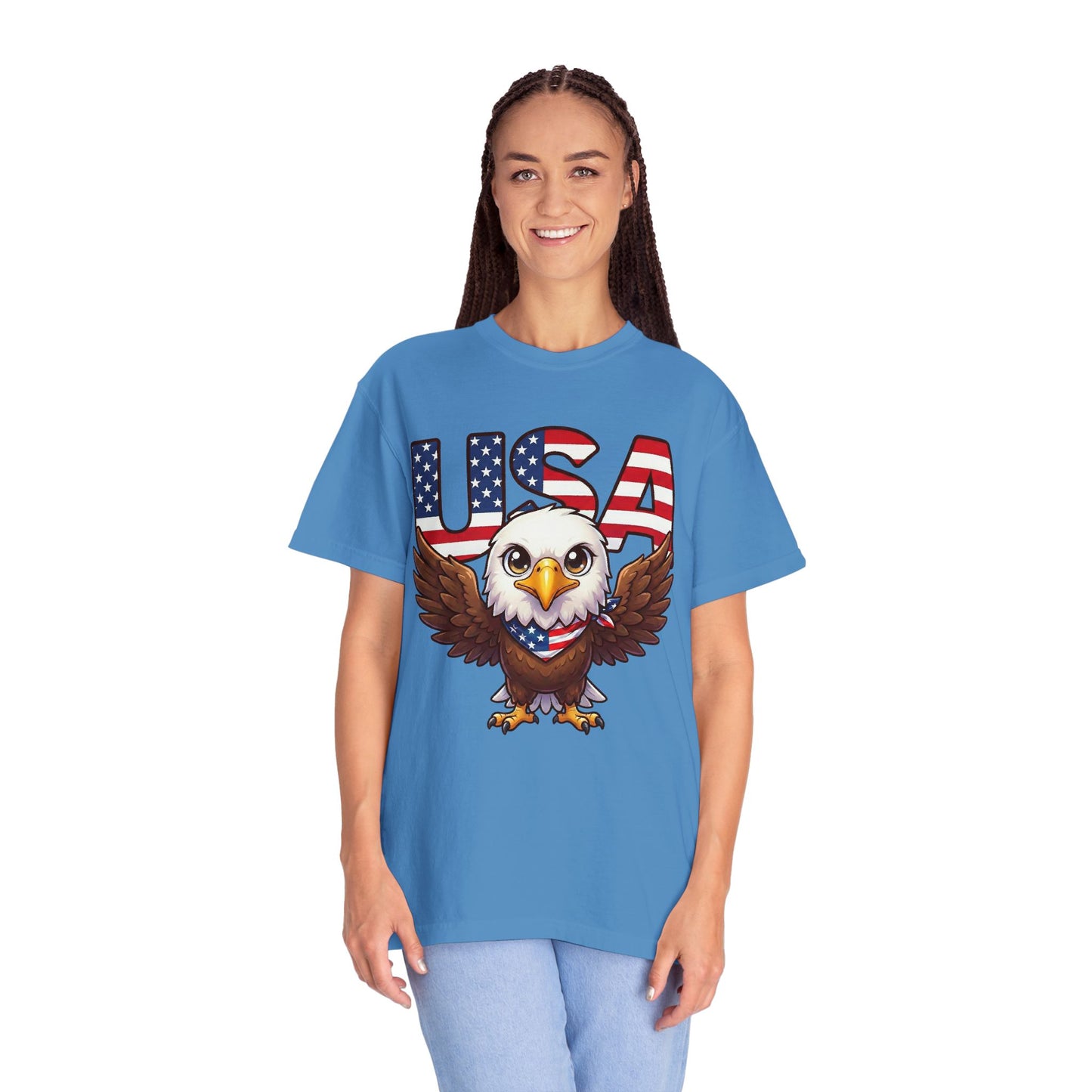 USA Eagle Shirt, Patriotic Comfort Colors Shirt, American Flag Eagle T Shirt, Fourth Of July Shirt, Freedom Graphic Tee, USA Pride Shirt