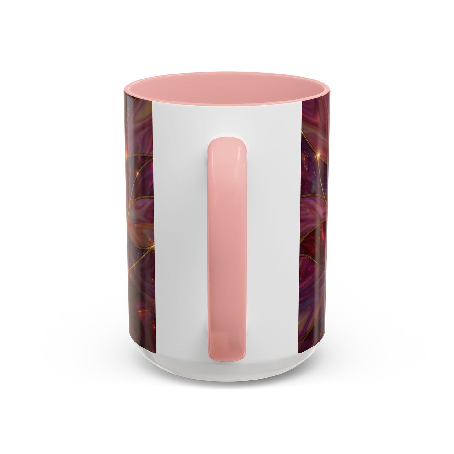 Stained Glass Heart Mug, Romantic Coffee Mug, Valentine Gift Mug, Love Heart Cup, Pink Aesthetic Mug, Anniversary Gift For Her