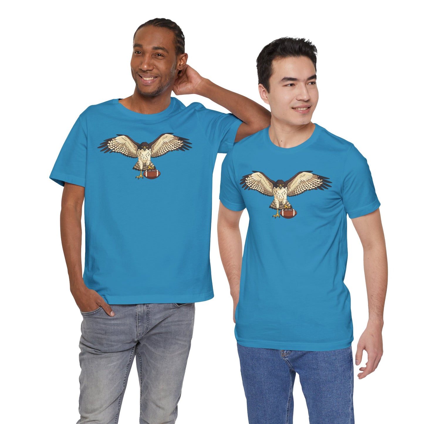 Hawk Football Shirt, Hawk Holding Football T Shirt, Football Mascot Tee, Bird Of Prey Shirt, Sports Fan Gift, Game Day Hawk Tee