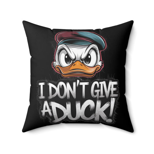 I Don't Give a Duck Angry Duck Pillow