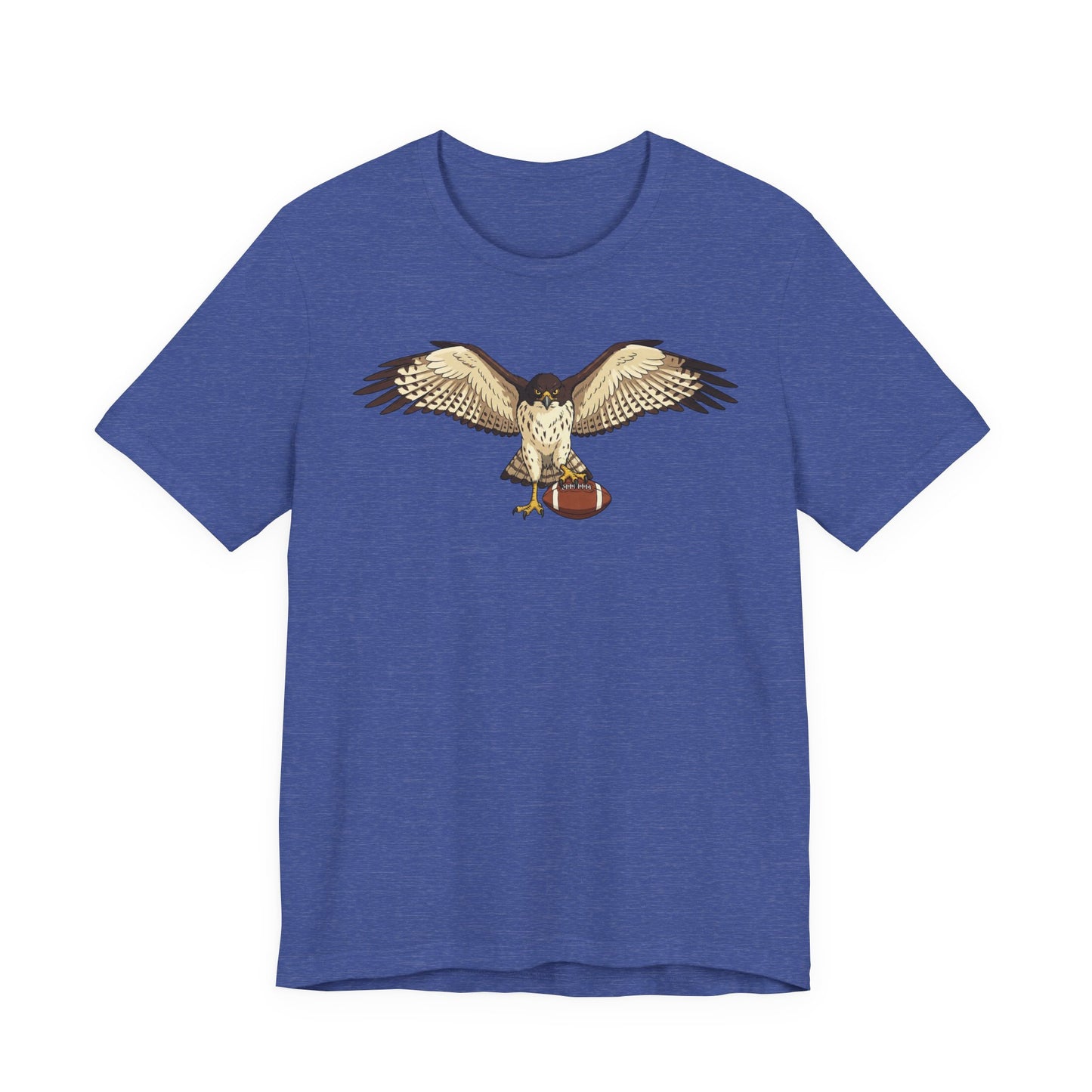 Hawk Football Shirt, Hawk Holding Football T Shirt, Football Mascot Tee, Bird Of Prey Shirt, Sports Fan Gift, Game Day Hawk Tee
