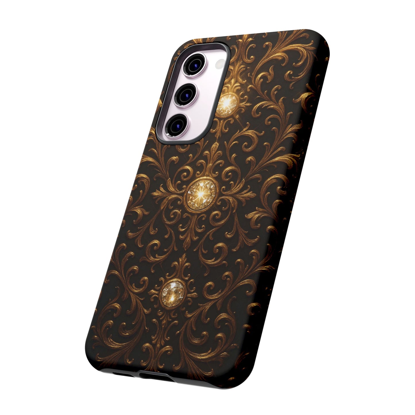 Luxury Baroque Samsung Case – Elegant Gold Ornate Floral Phone Cover for Galaxy