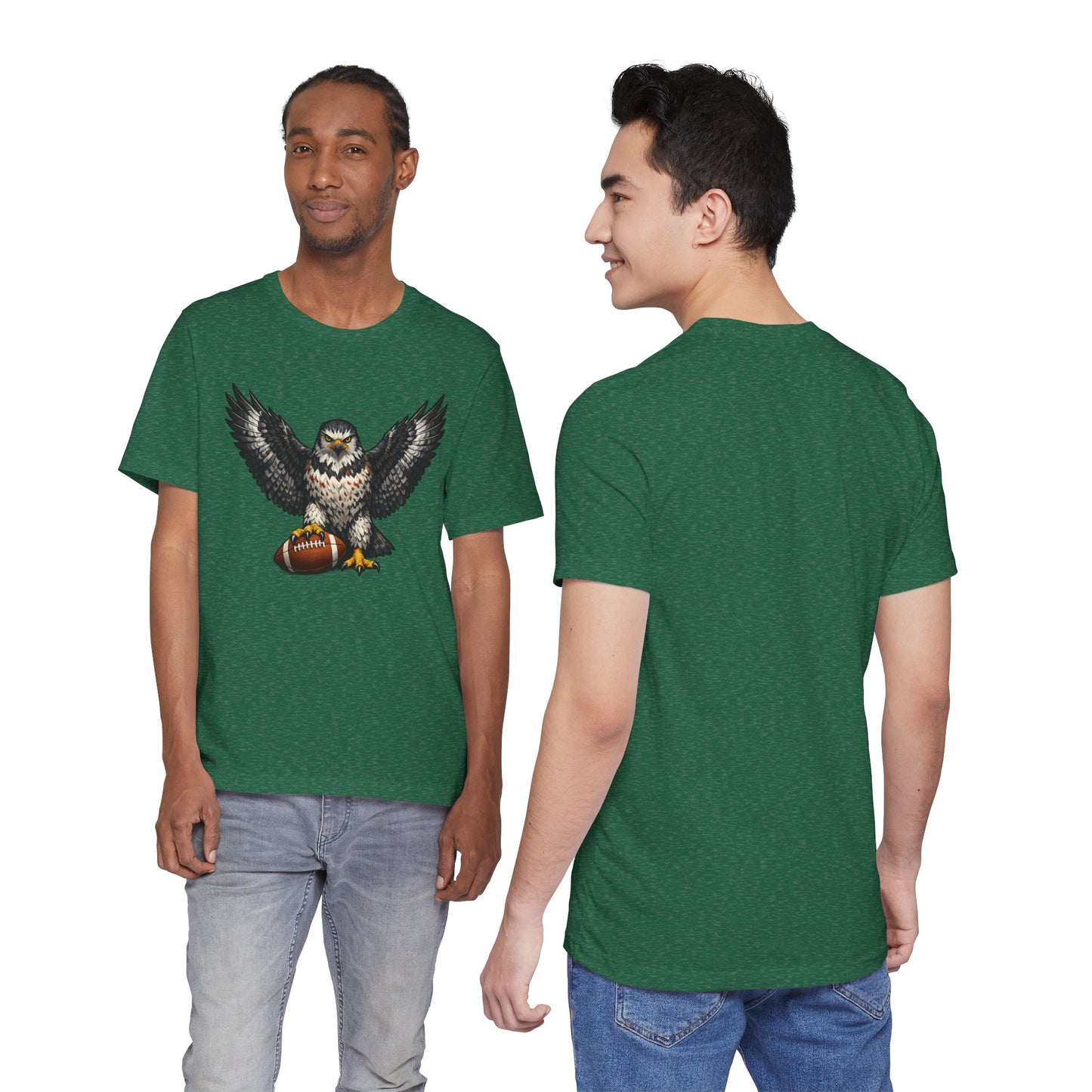 Hawk Football Shirt, Hawk Holding Football T Shirt, Hawk Mascot Tee, Football Bird Of Prey Shirt, Game Day Sports Tee, Hawk Fan Gift