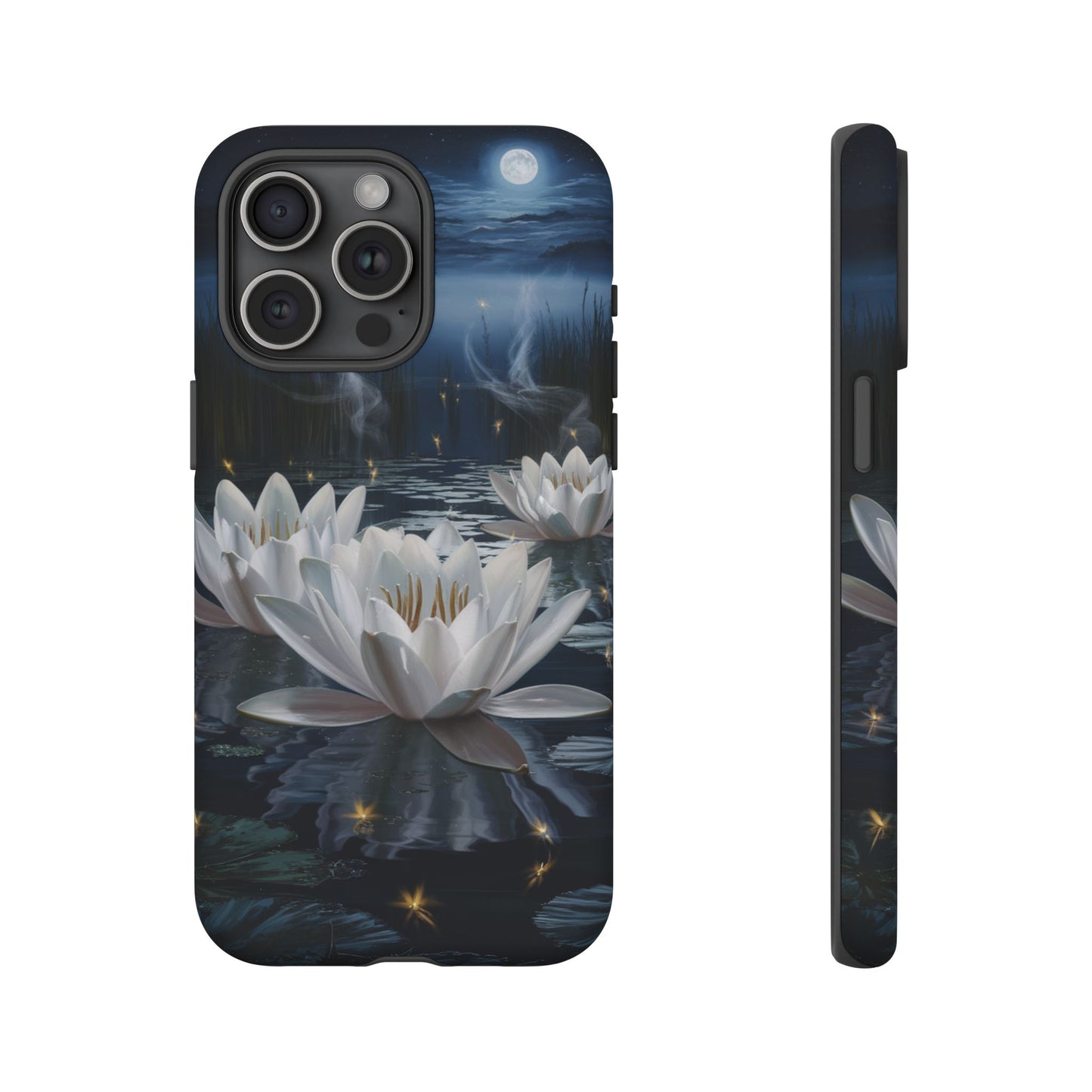 iPhone Case - Water Lilies Moonlight Design