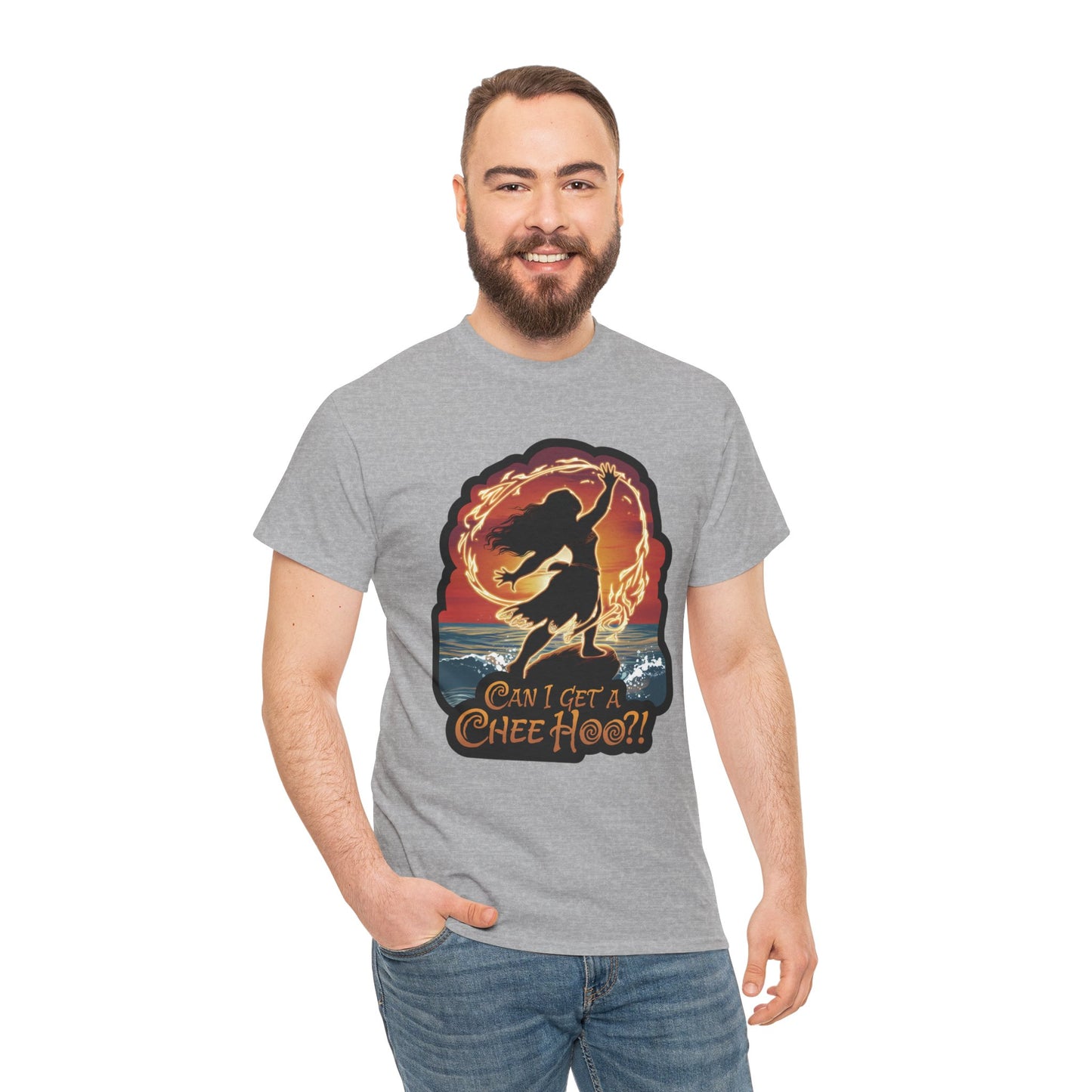 Can I Get a Chee Hoo Shirt – Hawaiian Island Vibes Tee – Hula Dancer Sunset Graphic T-Shirt – Polynesian Luau Party Unisex Top