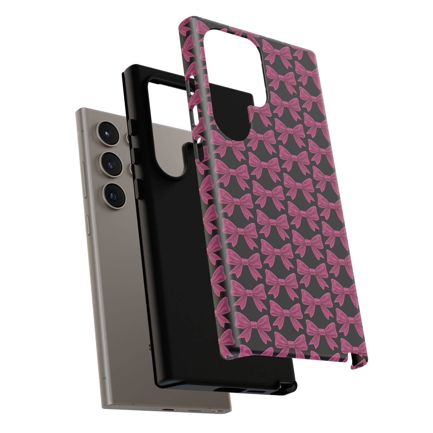 Pink Bow Samsung Case Coquette Aesthetic Phone Cover Cute Girly Phone Case Glossy Y2K Accessory Kawaii Samsung Case Gift