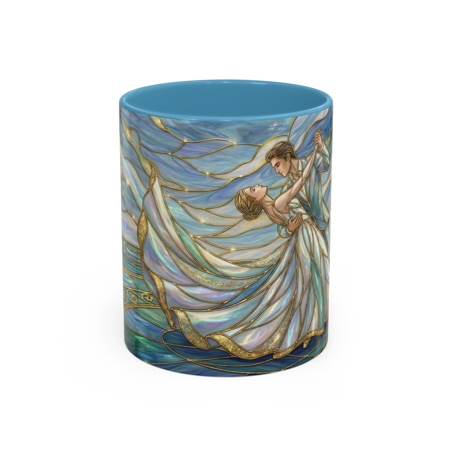 Stained Glass Mug, Dancing Couple Coffee Cup, Romantic Anniversary Gift, Ballroom Dancer Tea Cup, Wedding Present For Couple, Art Mug