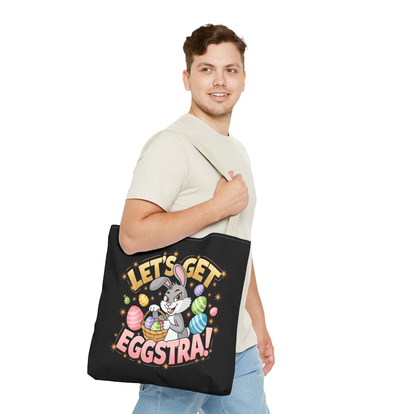 Easter Bunny Tote Bag - 'Leg's Get Eggstra'