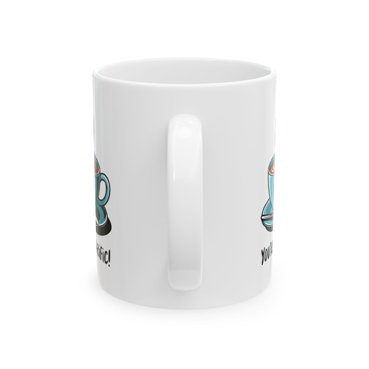“You’re Tea-rific!” Tea Pun Mug | Cute Kawaii Tea Cup Mug | Funny Tea Lover Gift | Positive Vibes Ceramic Mug | Tea Time Kitchenware