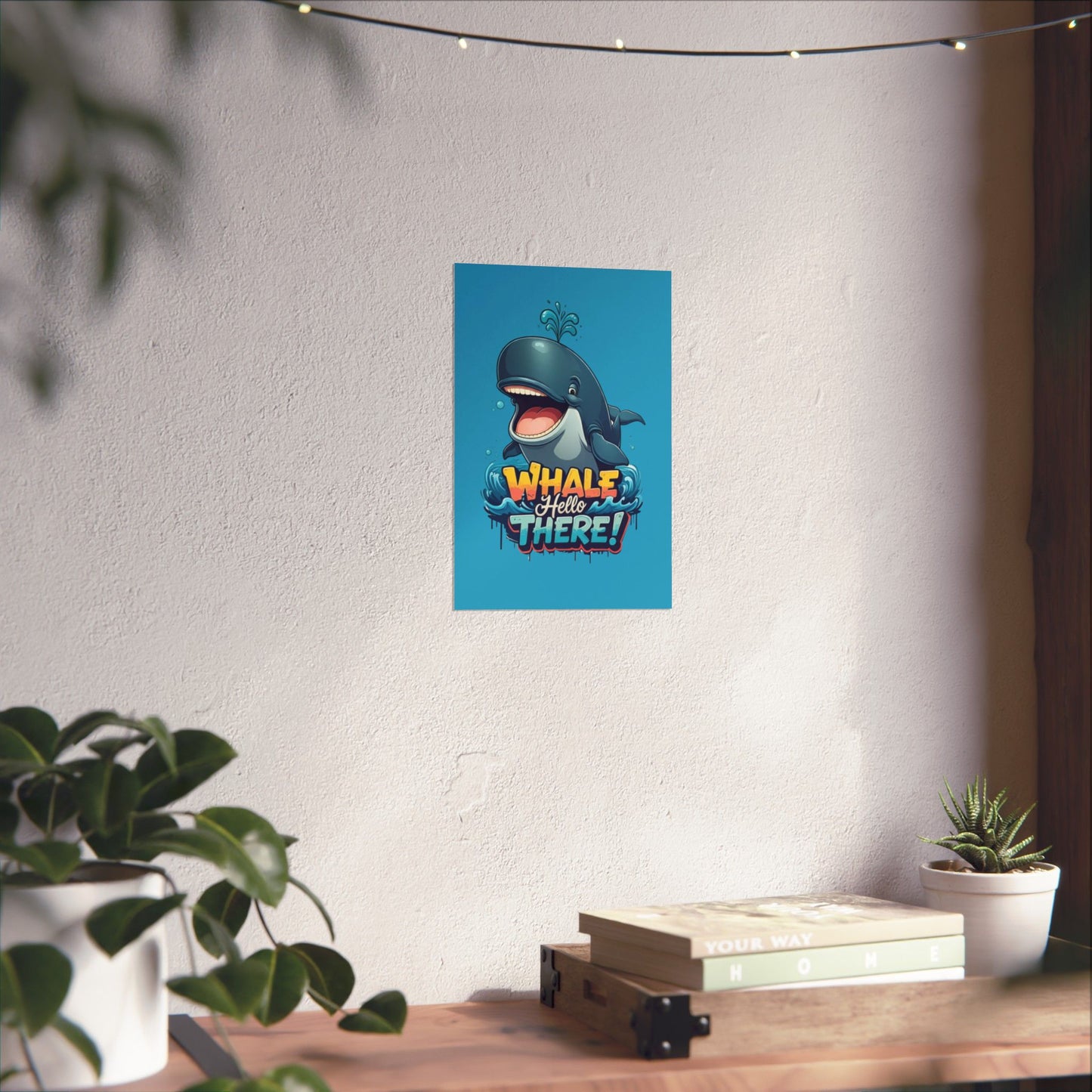 Vertical Poster - Whale Hello There Pun