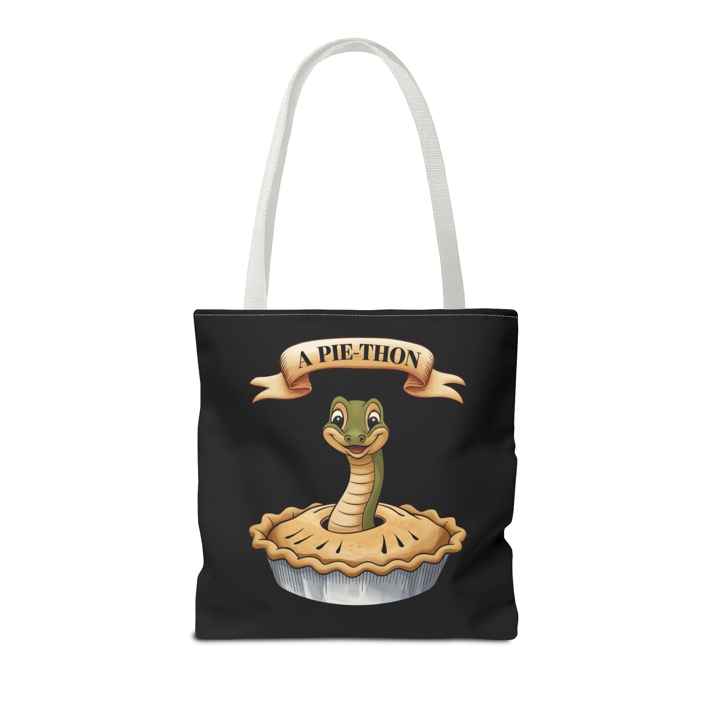 Funny Tote Bag with Snake Joke - Pie-Thon