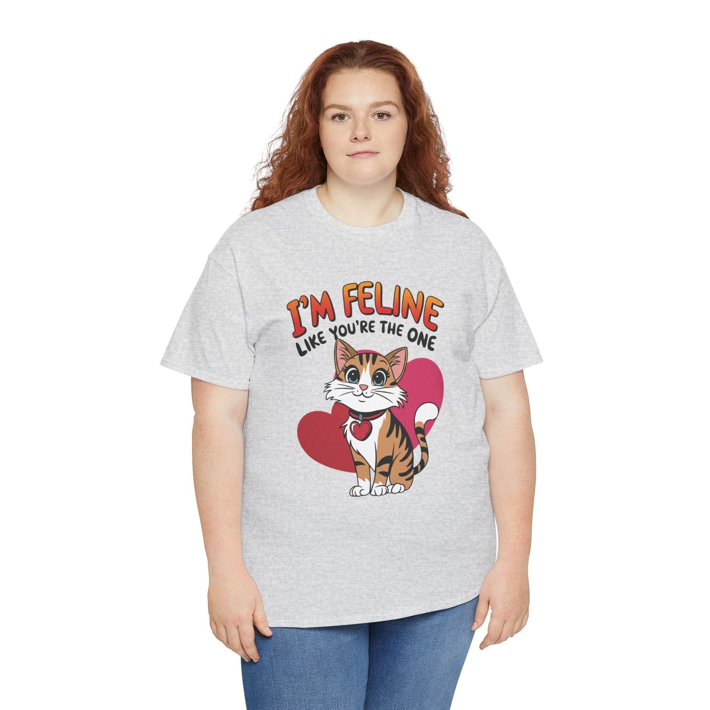 I’m Feline Like You’re The One Shirt, Cute Cat Valentine Tee, Funny Cat Love Graphic TShirt, Romantic Gift For Her Him, Cat Pun Shirt