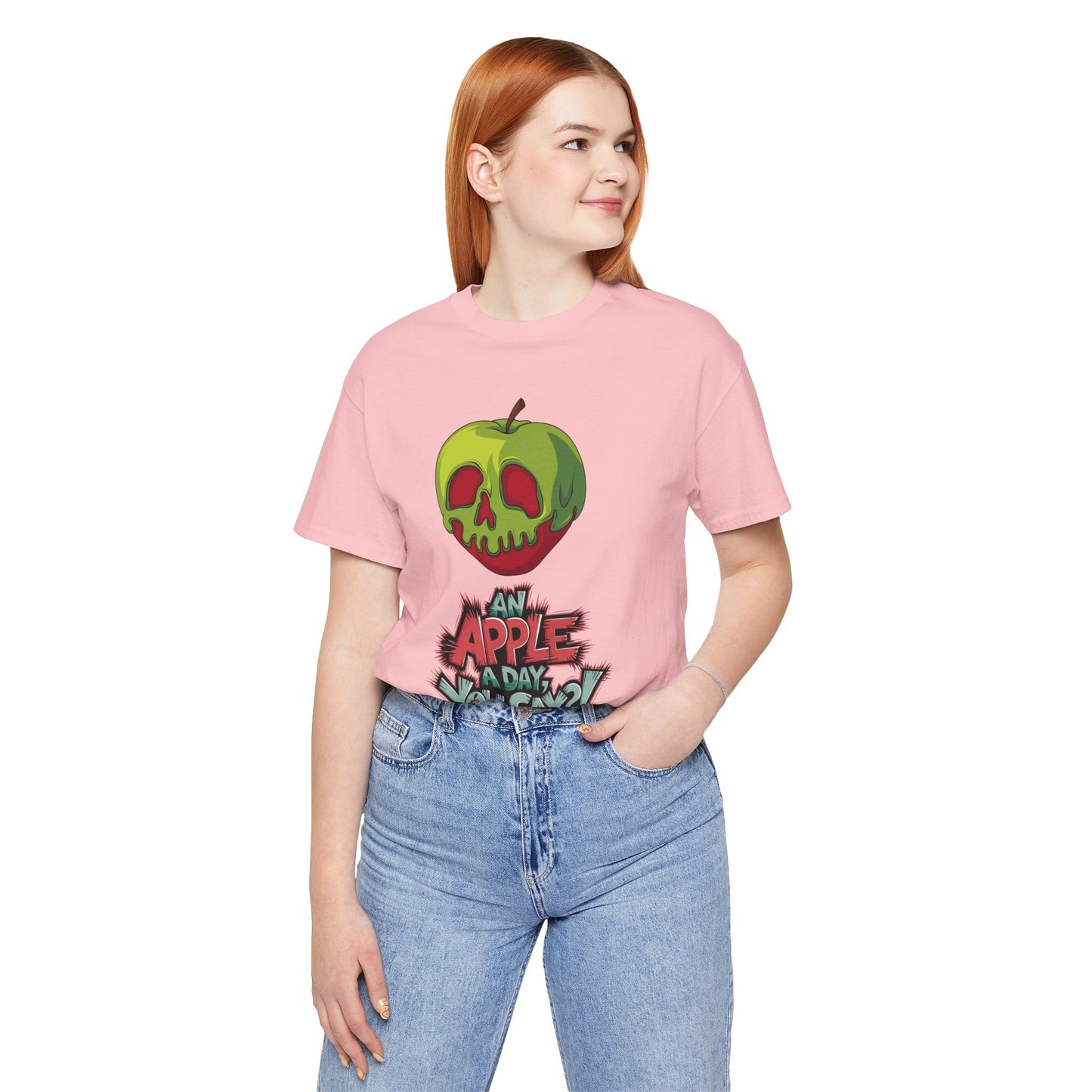 Funny Apple Skull Shirt – An Apple A Day You Say? – Grunge Fruit Tee – Y2K Nostalgia T‑Shirt – Gift for Fruit Lovers