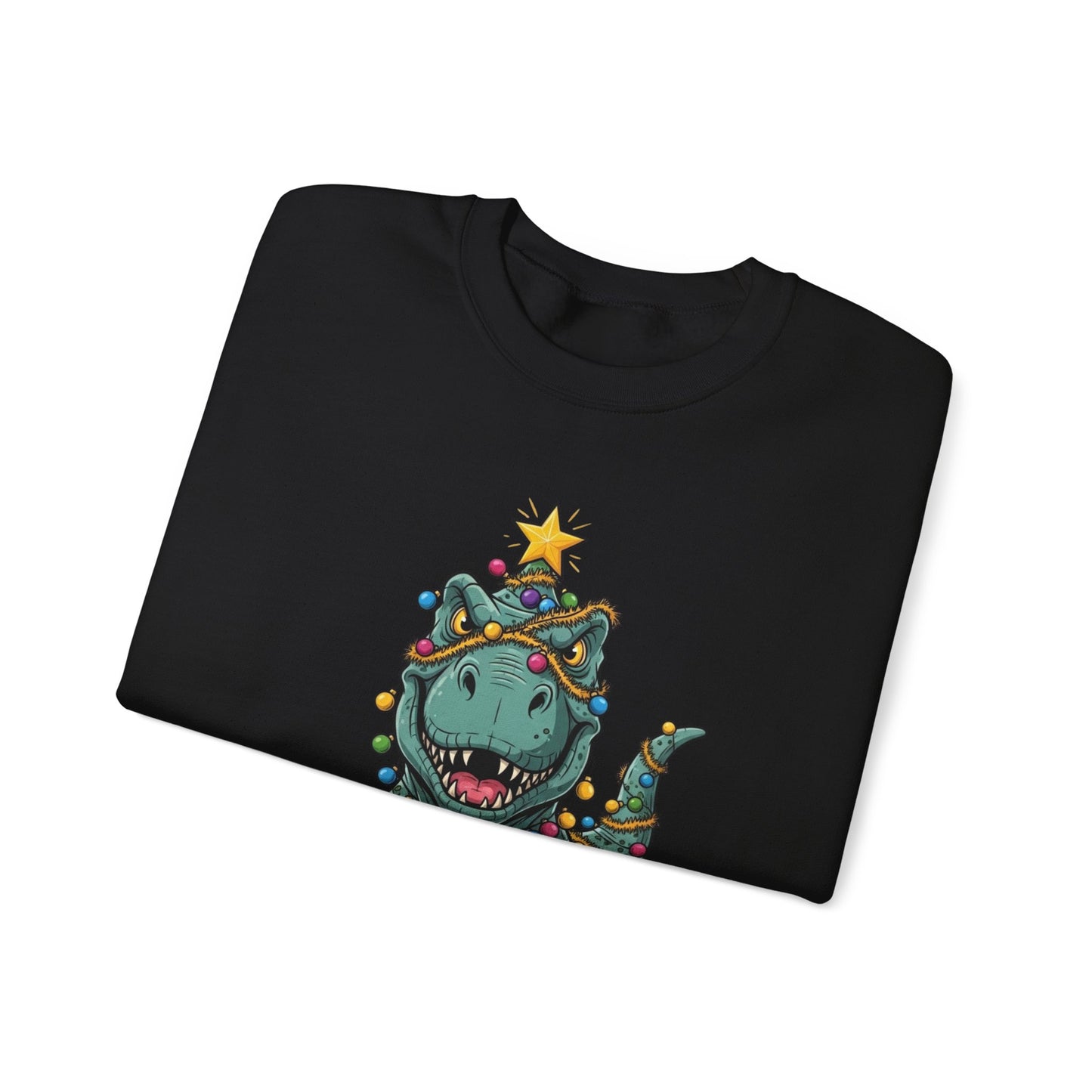 Tree Rex Christmas Sweatshirt, Funny Dinosaur Holiday Sweater, Cute T-Rex Christmas Crewneck, Festive Unisex Gift For Friends And Family