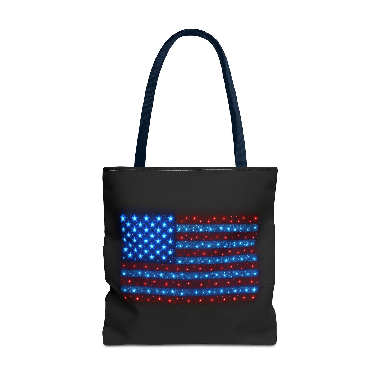 Patriotic LED American Flag Tote Bag | Red White and Blue Stars Bag | 4th of July Gift | USA Pride Reusable Tote | Independence Day Accessory