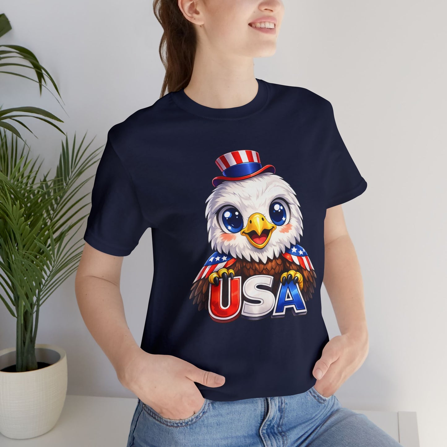 Cute USA Eagle Shirt, Patriotic Eagle T Shirt, Fourth Of July Shirt, American Flag Eagle Tee, Freedom Graphic Shirt, USA Pride Top