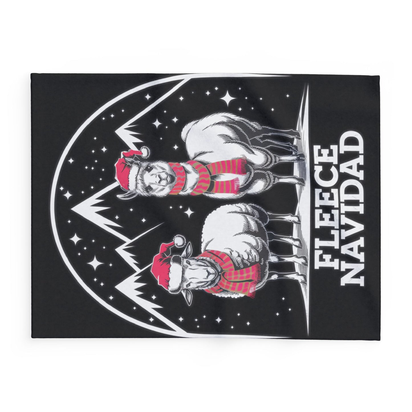 Christmas Arctic Fleece Blanket, Holiday Winter Decor, Fleece Navidad Throw,