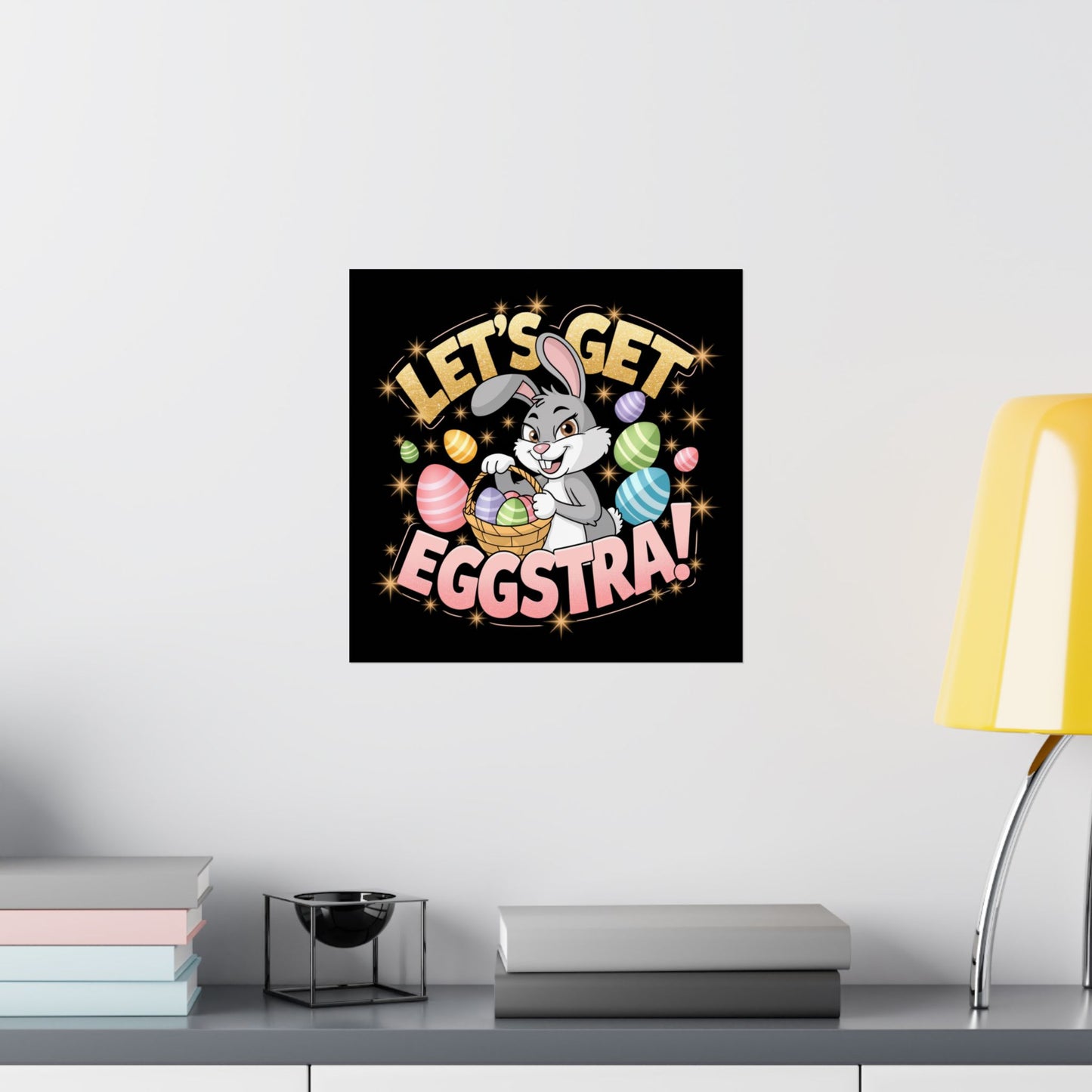 Easter Bunny Party Poster Easter Poster Easter Bunny Art Easter Decor
