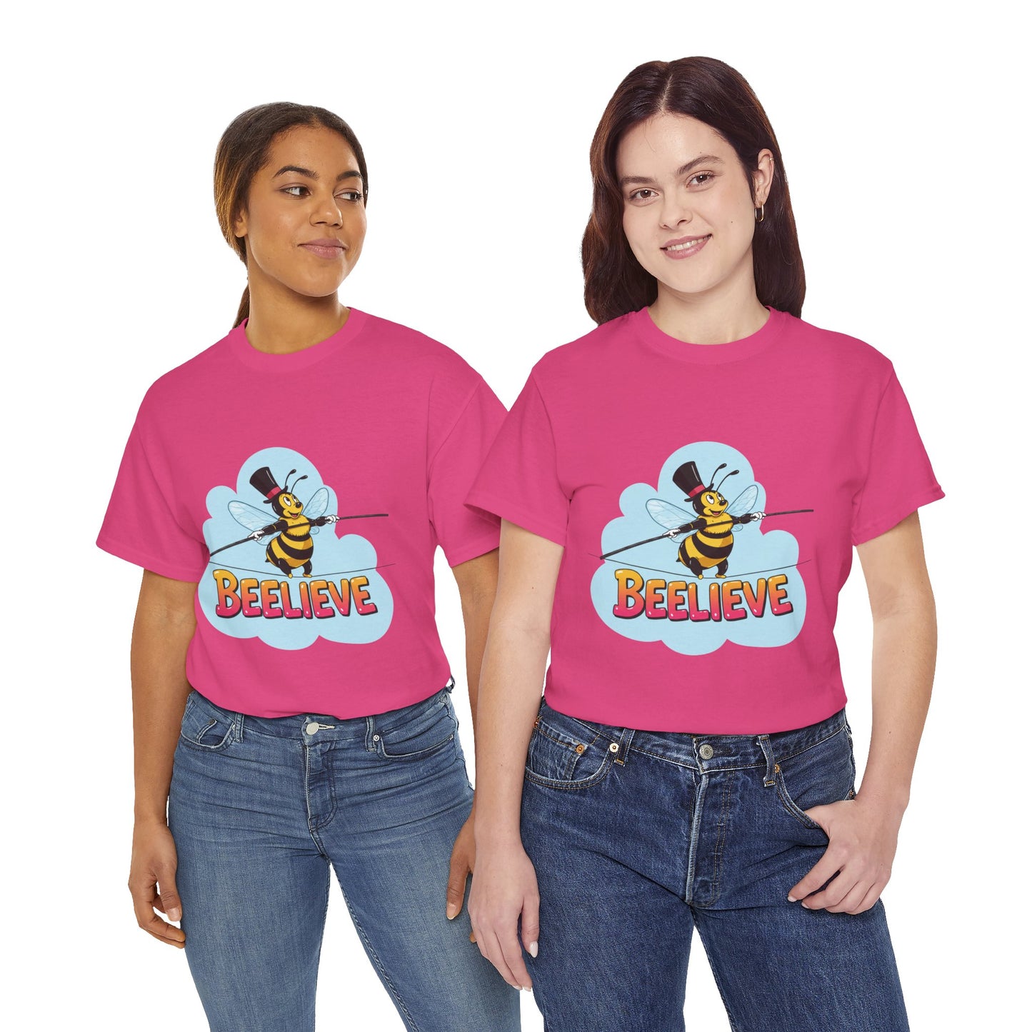 “Beelieve” Bee Pun T‑Shirt | Cute Bee Graphic Tee | Inspirational Pun Shirt | Funny Nature Lover Gift | Bee Belief Positive Vibes Tee