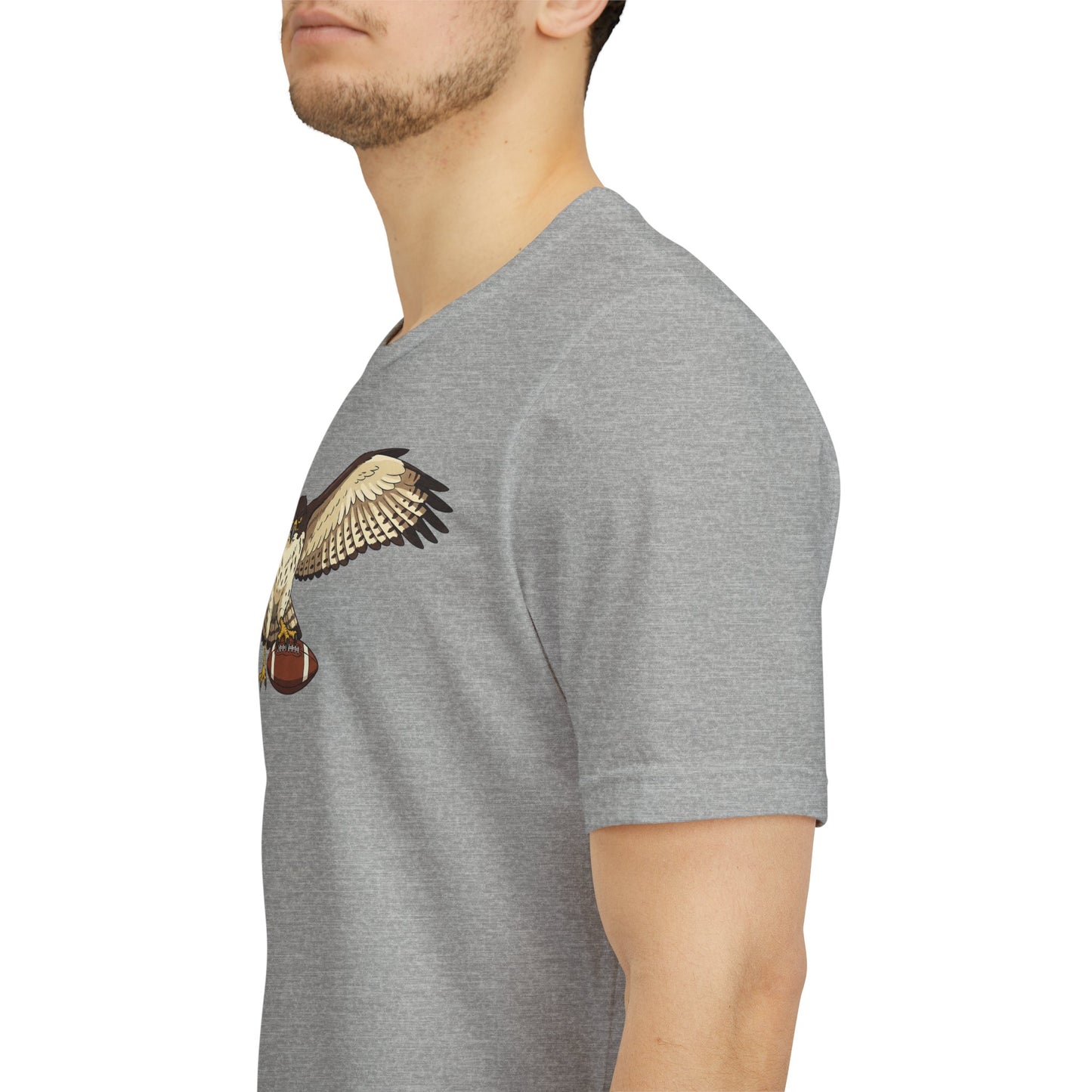 Hawk Football Shirt, Hawk Holding Football T Shirt, Football Mascot Tee, Bird Of Prey Shirt, Sports Fan Gift, Game Day Hawk Tee
