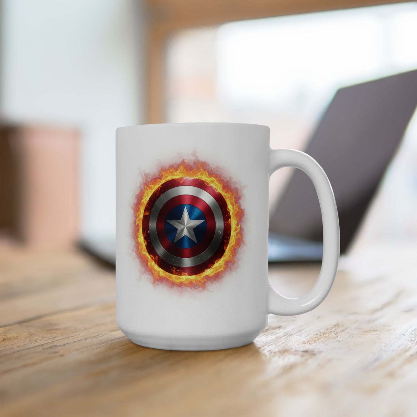 Captain America Shield Flame Mug