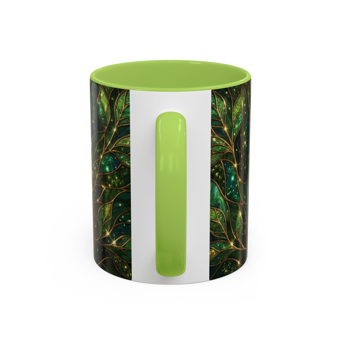 Stained Glass Shamrock Mug, Celtic Irish Coffee Cup, Green Stained Glass Mug, Shamrock Art Mug, St Patrick’s Day Gift